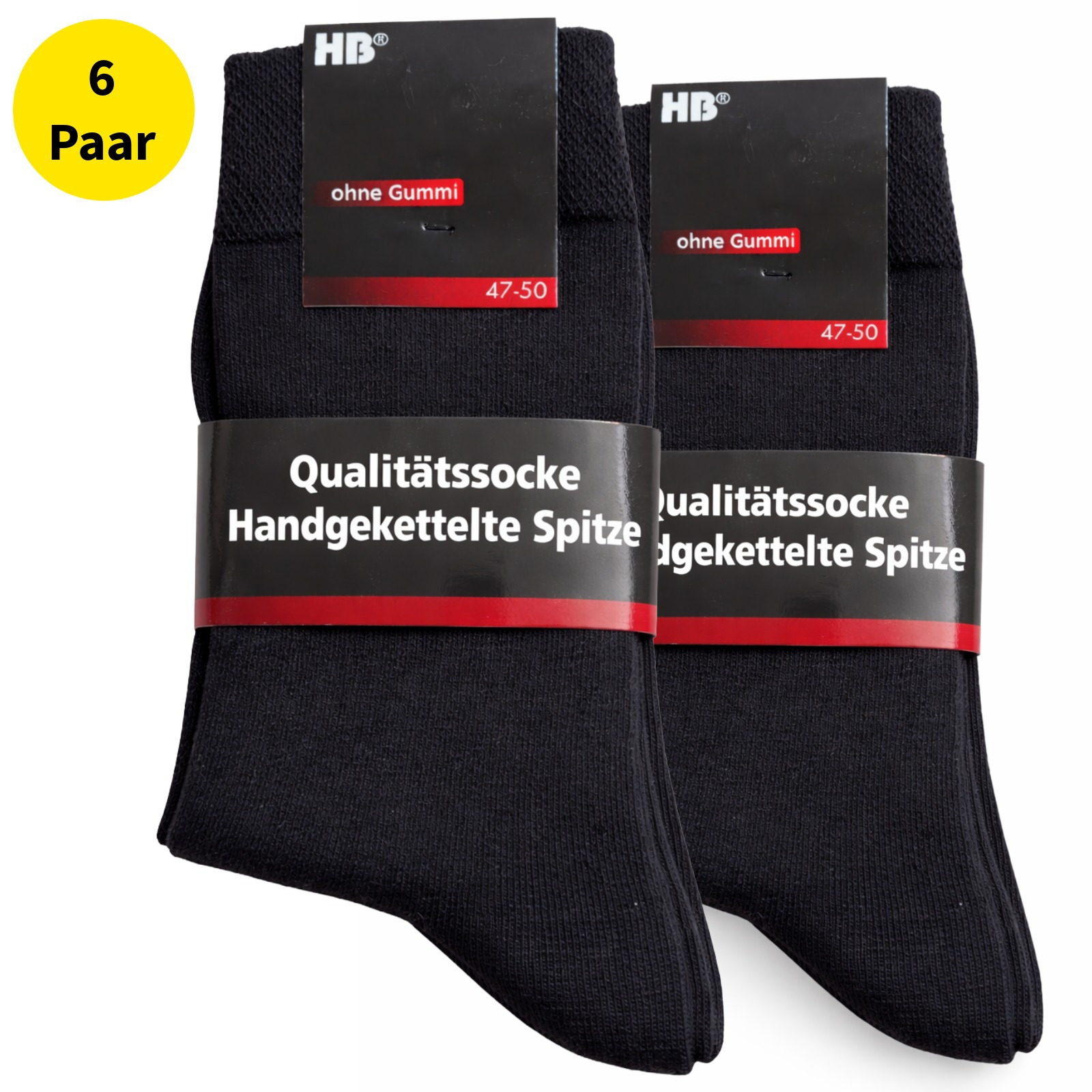 6 Pairs Of Men's Black Socks With Sorting Dot On The Sole, Business Socks, Size 47-50