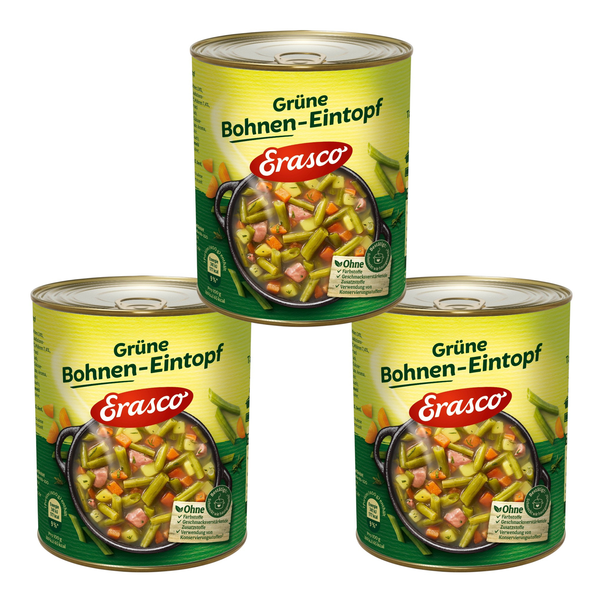 Image of Scrape Green Bean Stew 800 G | Ready-to-eat Dish With Green Beans | Soup Stew Can | Meal For Quick Kitchen And Everyday Life (3-pack)
