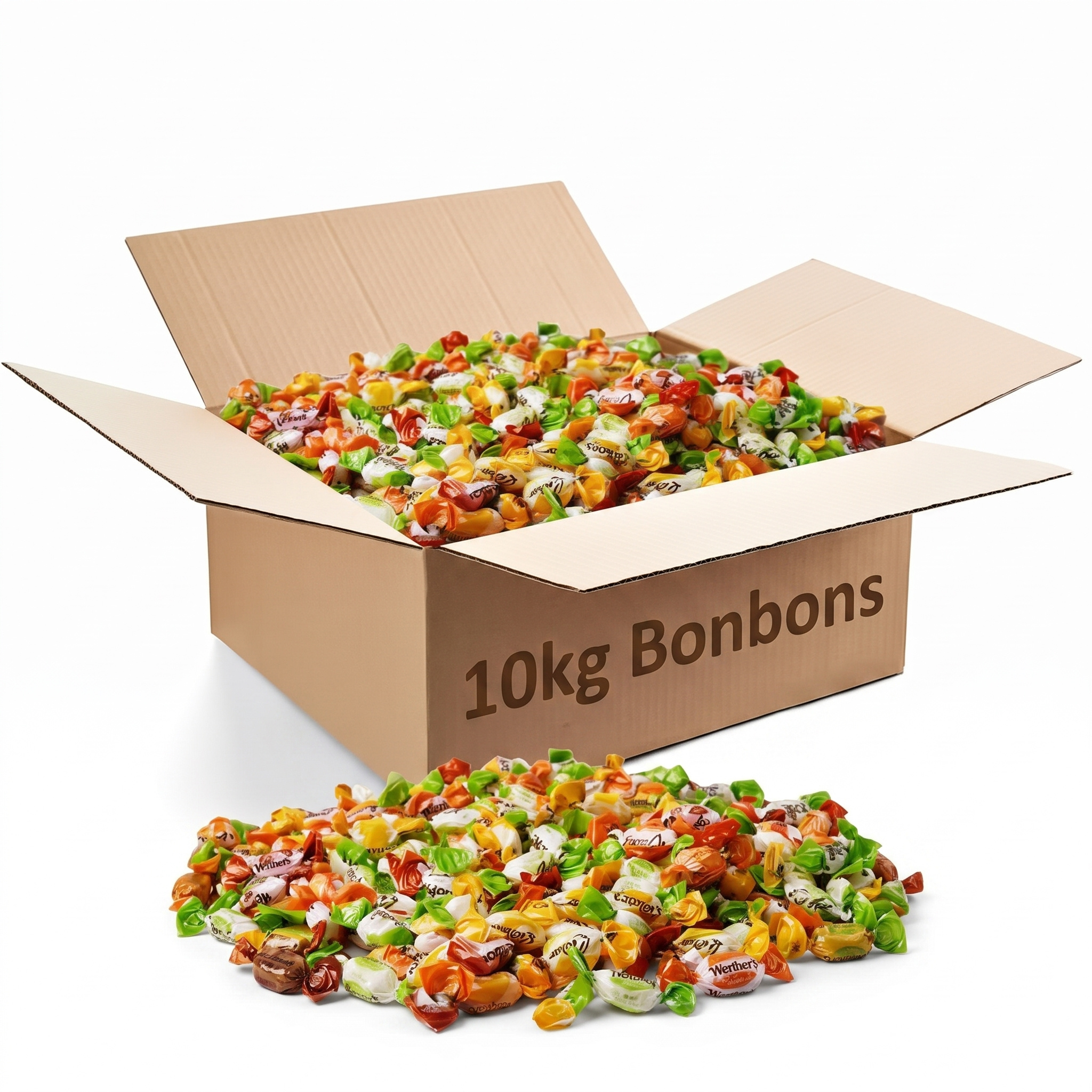 Vontek Colorful Fruit Candy Mix – Sweet Assortment Individually Wrapped – Ideal Carnival Throwing Material & Confetti – 10 Kg Bulk Pack (approx. 1800 Pieces)