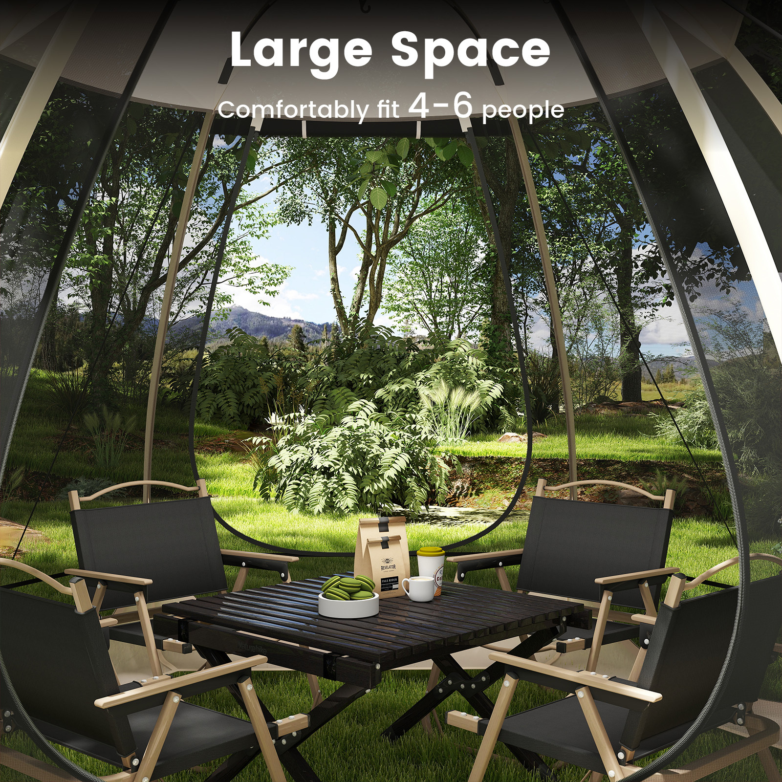 Pop Up Mesh Screen House for 4-6 People
