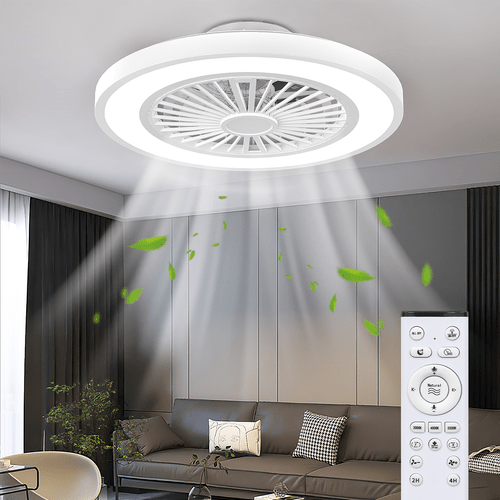 ceiling fan with lighting diameter 55 8 cm ceiling fan with light dimmable 3000k 4000k 6500k 6 with remote control timer light memory suitable for bedroom