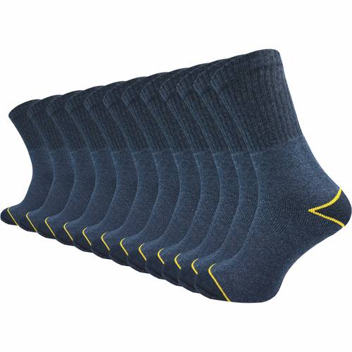 work socks 12 pairs for men with breathable cotton against sweaty feet ideal for safety shoes with stabilizing ribbed cuff