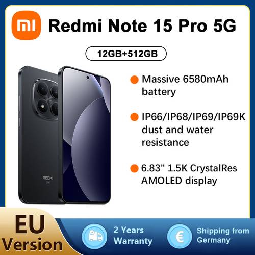 redmi note 15 pro 5g noir 12 go 512 go rom (adaptateur non )