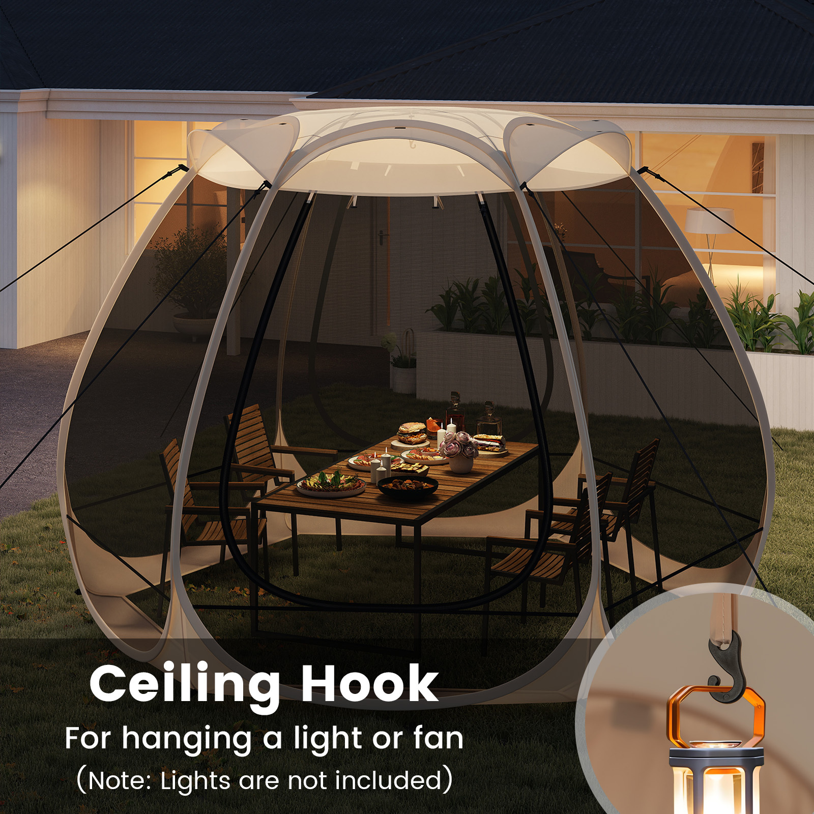 Pop Up Mesh Screen House for 4-6 People