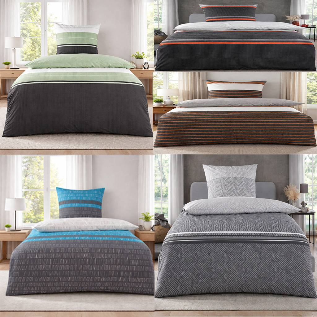 Bed Linen 135x200 Or 155x220sets, Bed Sheet 135 X 200 Cm, Pillowcase 80x80 Cm, Reinforced, Bed Linen With Zipper