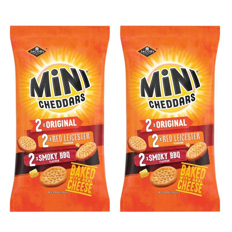 TEMU Jacob's Mini Cheddars Variety Multipack Baked Snacks 6 X 23g Pack Of 2