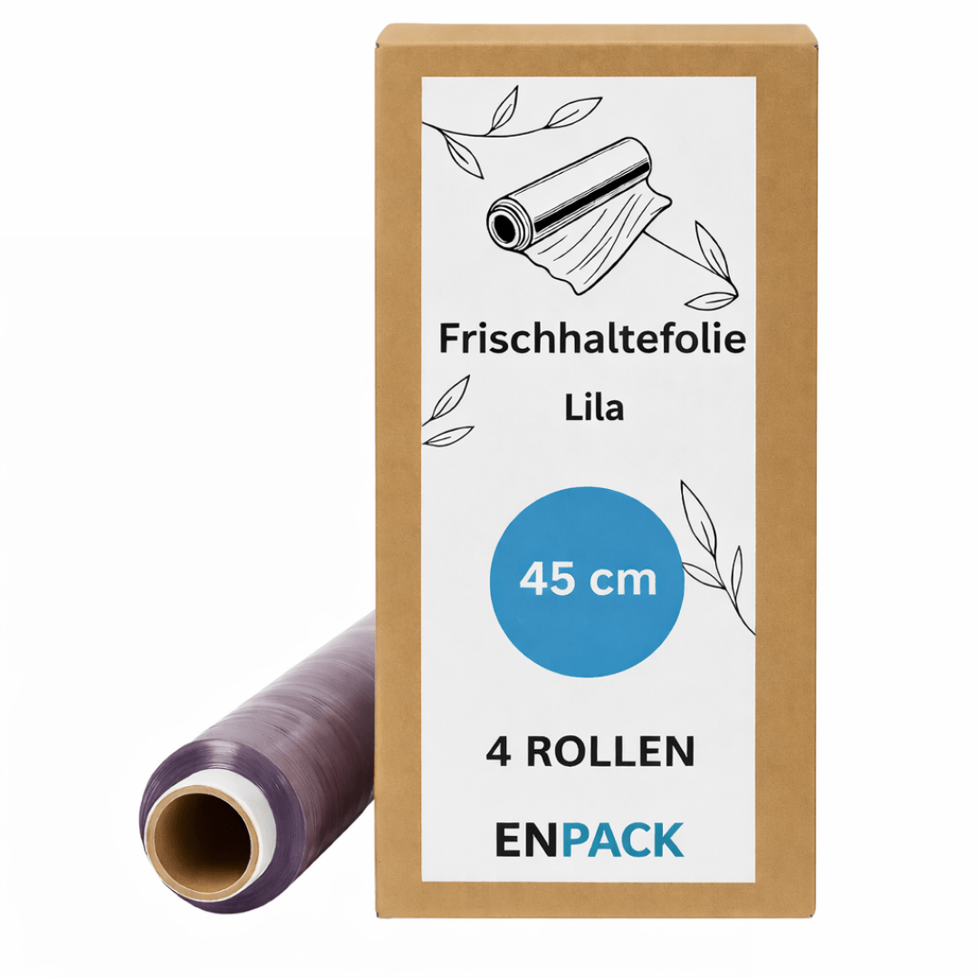 Image of Transparent Pe Cling Wrap – 4 Rolls Of 300 M Each – Enpack Large Rolls Of Tear-resistant & Stretchable Plastic Wrap – Professional Food Wrap For Catering, Kitchen & Groceries – Enpack