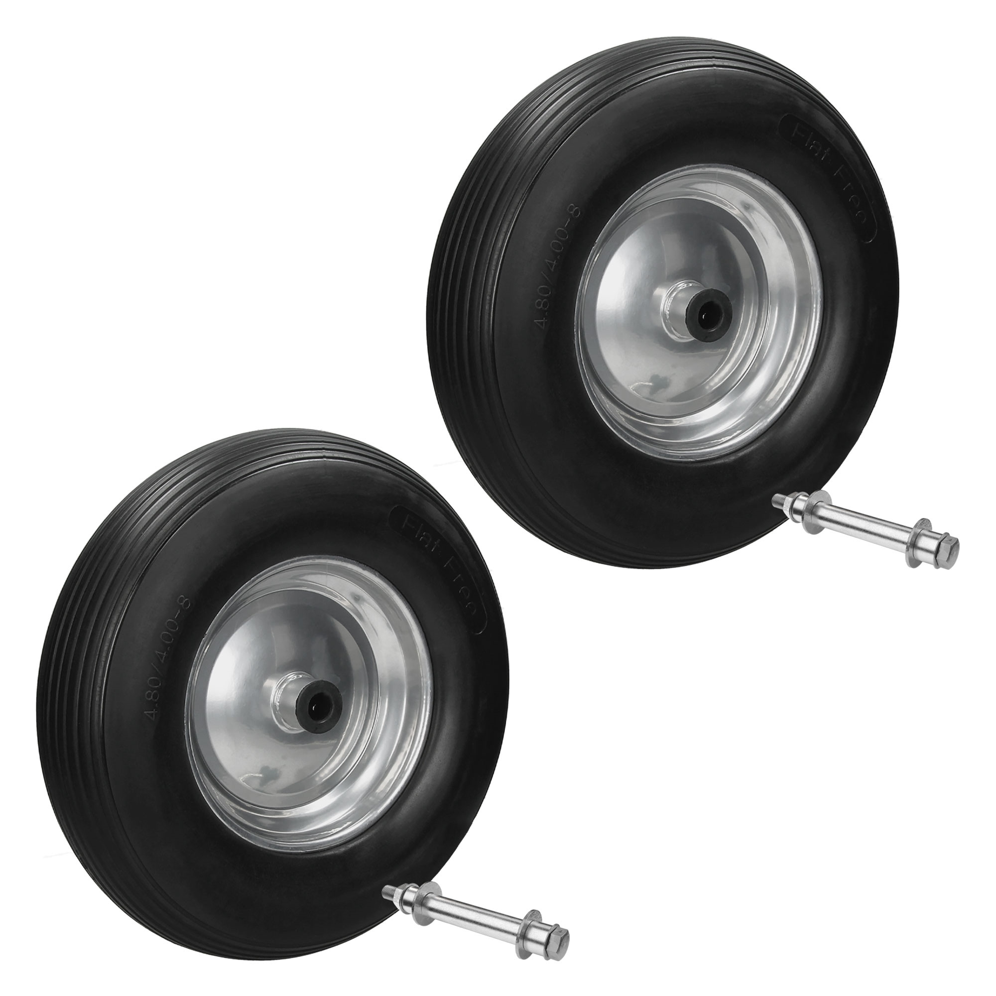 Image of Ecd Germany Handcart Wheel Sack Cart Wheel With Axle, Replacement Wheel, Tire With Steel Rim, Wheel Tire For Handcarts & Sack Carts