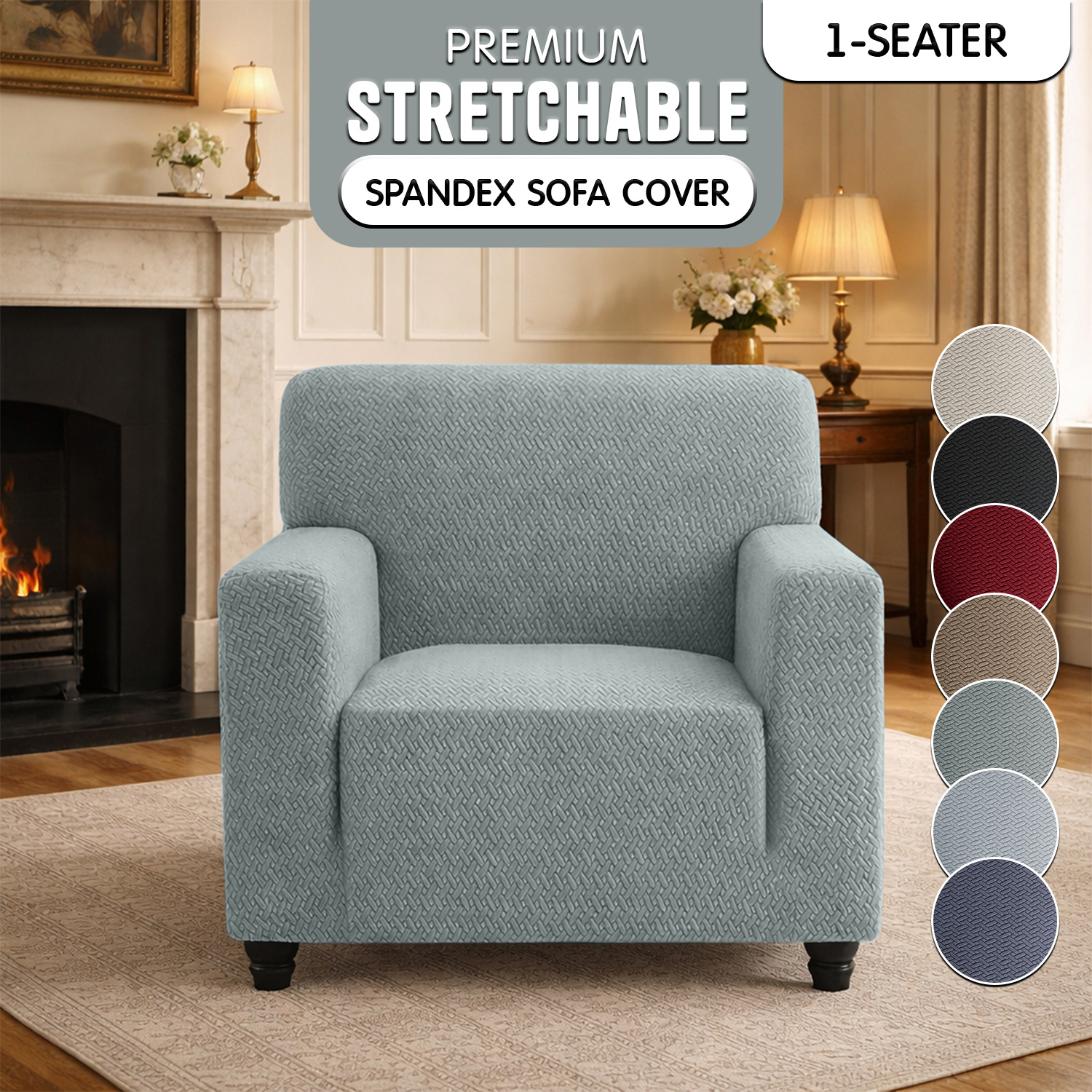 1pc luxury stretchable spandex sofa cover elastic universal couch slipcover for 1 2 3 seater sofa anti slip pet friendly furniture protector anti scratch machine washable for living room decor