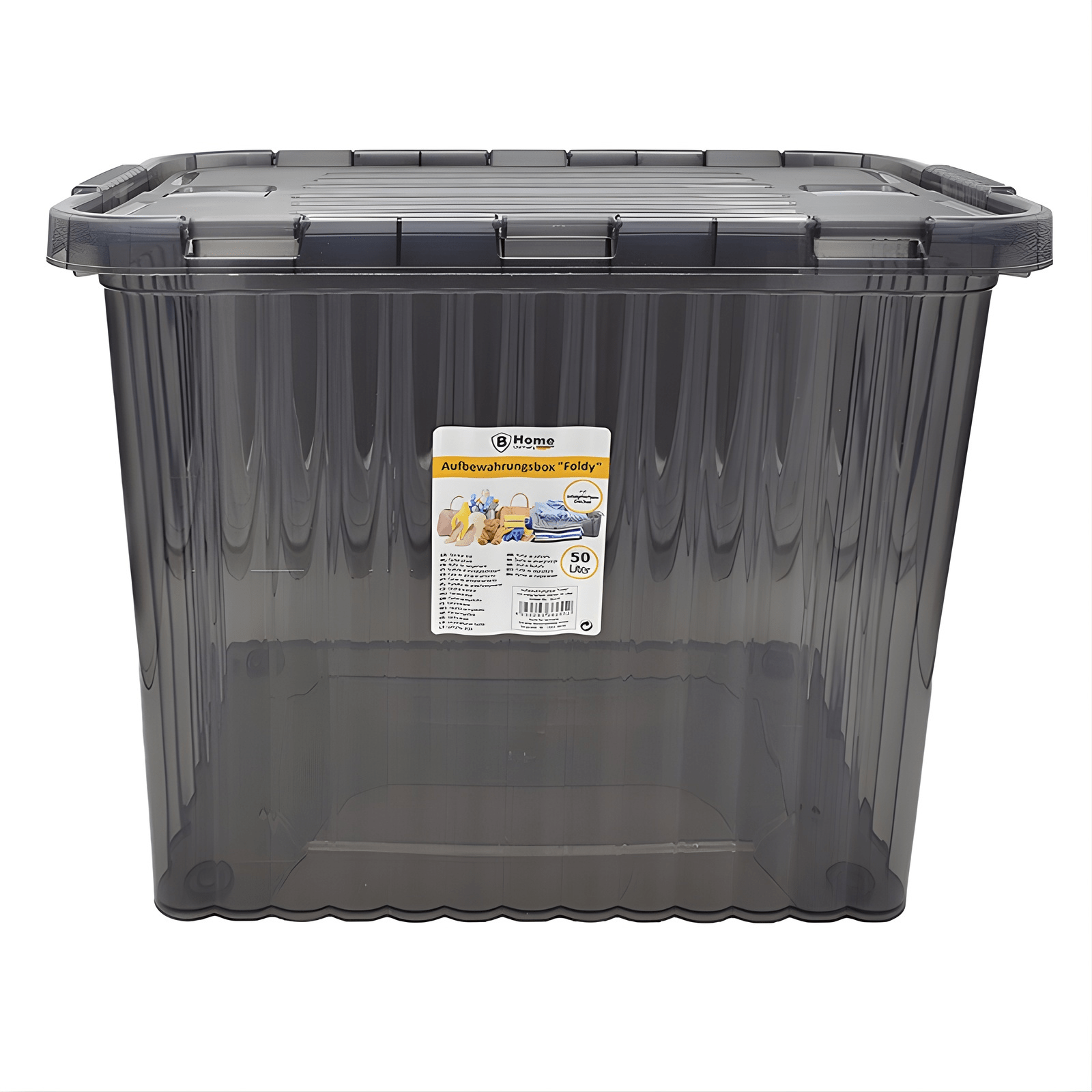 Storage Box With Lid 10–50 – Stackable Transport & Organizer Box | Transparent | With Integrated