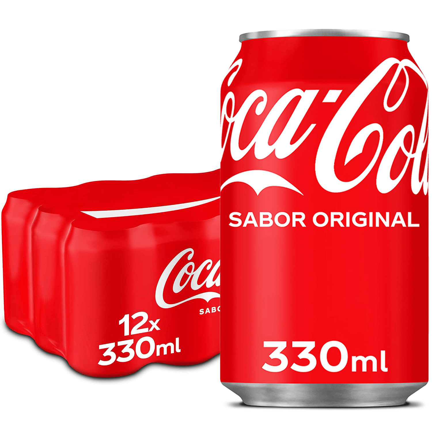 TEMU Coca-Cola Sabor Original, Refresco de Cola, Pack de 12 Latas de 330ml
