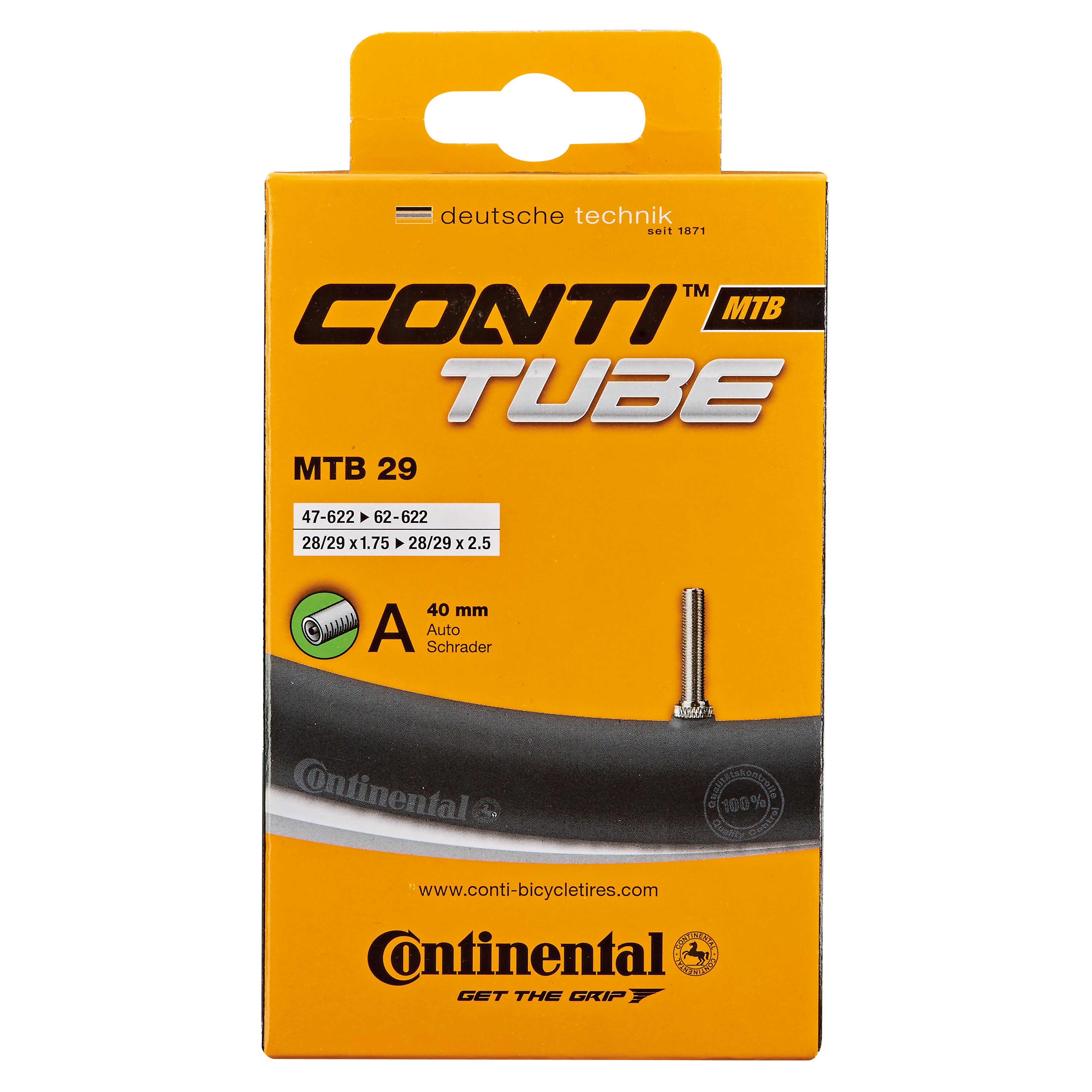 E-shop Continental Fahrradschlauch 28"/29" – Autoventil, 28/29 x 1.75-2.5 (47/62-622), langlebig & , für 28" und 29" Reifen