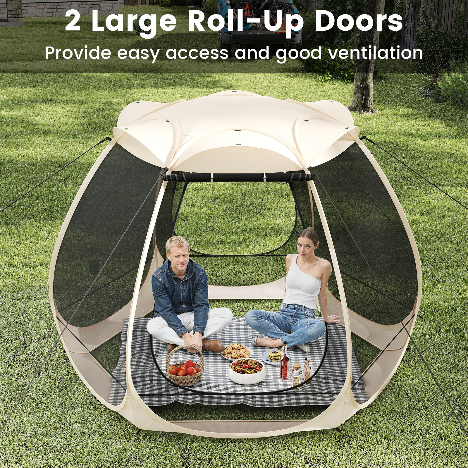 Pop Up Mesh Screen House for 4-6 People