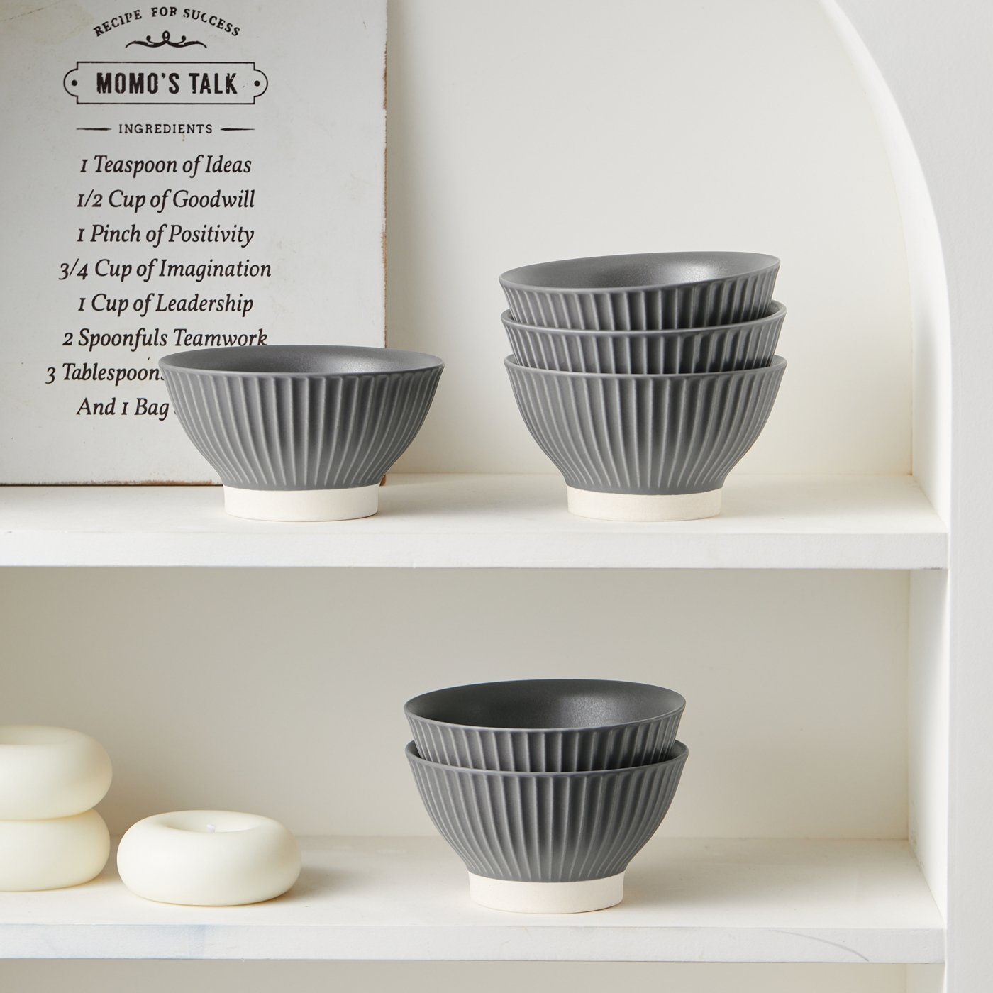 E-shop 4,5inch, 6Stück, Ø12, Geschirrset, Müslischale, Dessertschale, Getreideschale, Nussschale, Snackschale, Küchenzubehör, geeignet für Haushalt,
