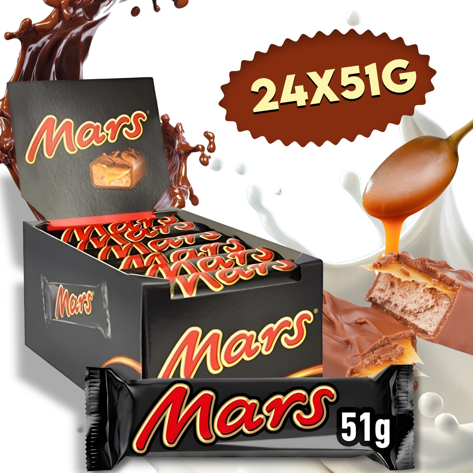   24 x 51g classic caramel   coated in     ideal for     gifting