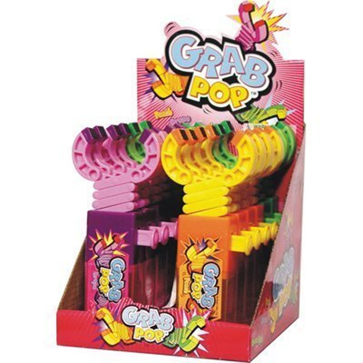 Grab Pop Lollipops With Tongs, Lollipop Counter Display, 17g, 12 Pieces