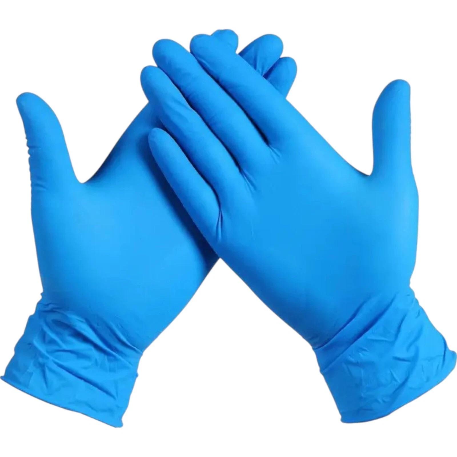 blue nitrile disposable gloves household cleaning disposable tattoo hairdressing and nail art tools household box