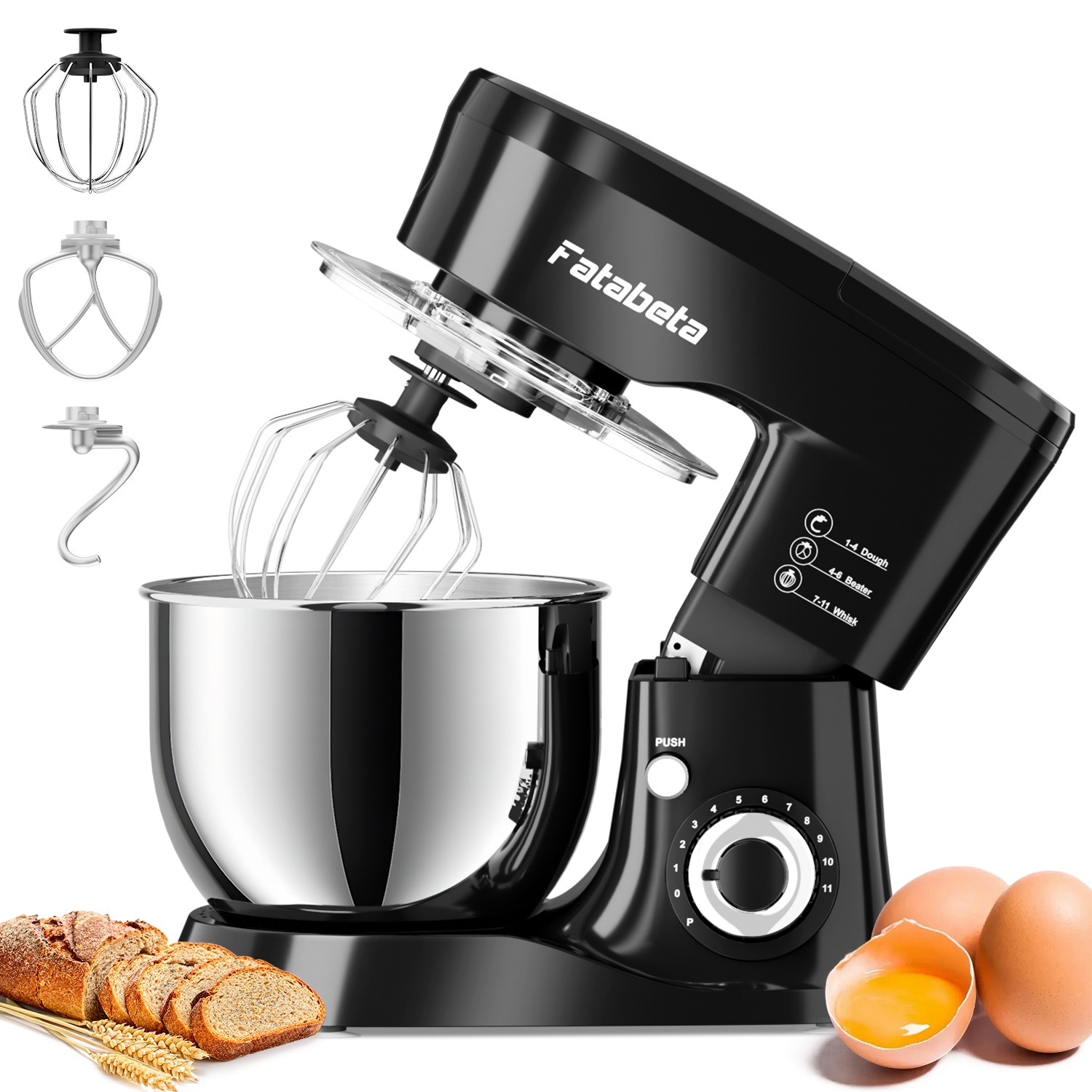 5 5l 3 in 1 household stand mixer   with 1000w motor 11 variable   large stainless steel bowl   engine tilt head that lifts   3 mixing tools for whipping kneading blending plus anti skid feet a locking safety switch built for baking and more stylish     an ideal gift