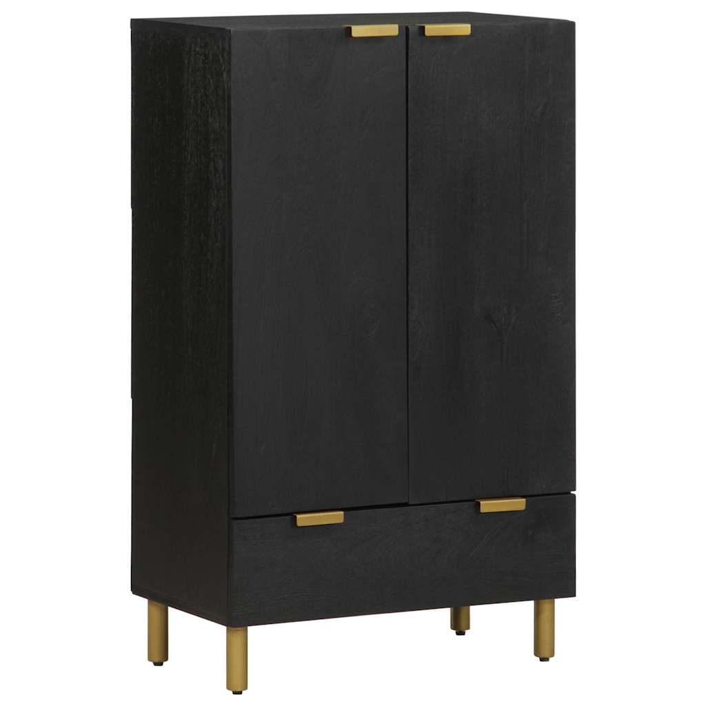 Image of Vidaxl Black 60x33x100 Cm Wood Material, Tall Cabinet, Dresser, Side Cabinet, Living Room Cabinet, Sideboard, Storage Furniture