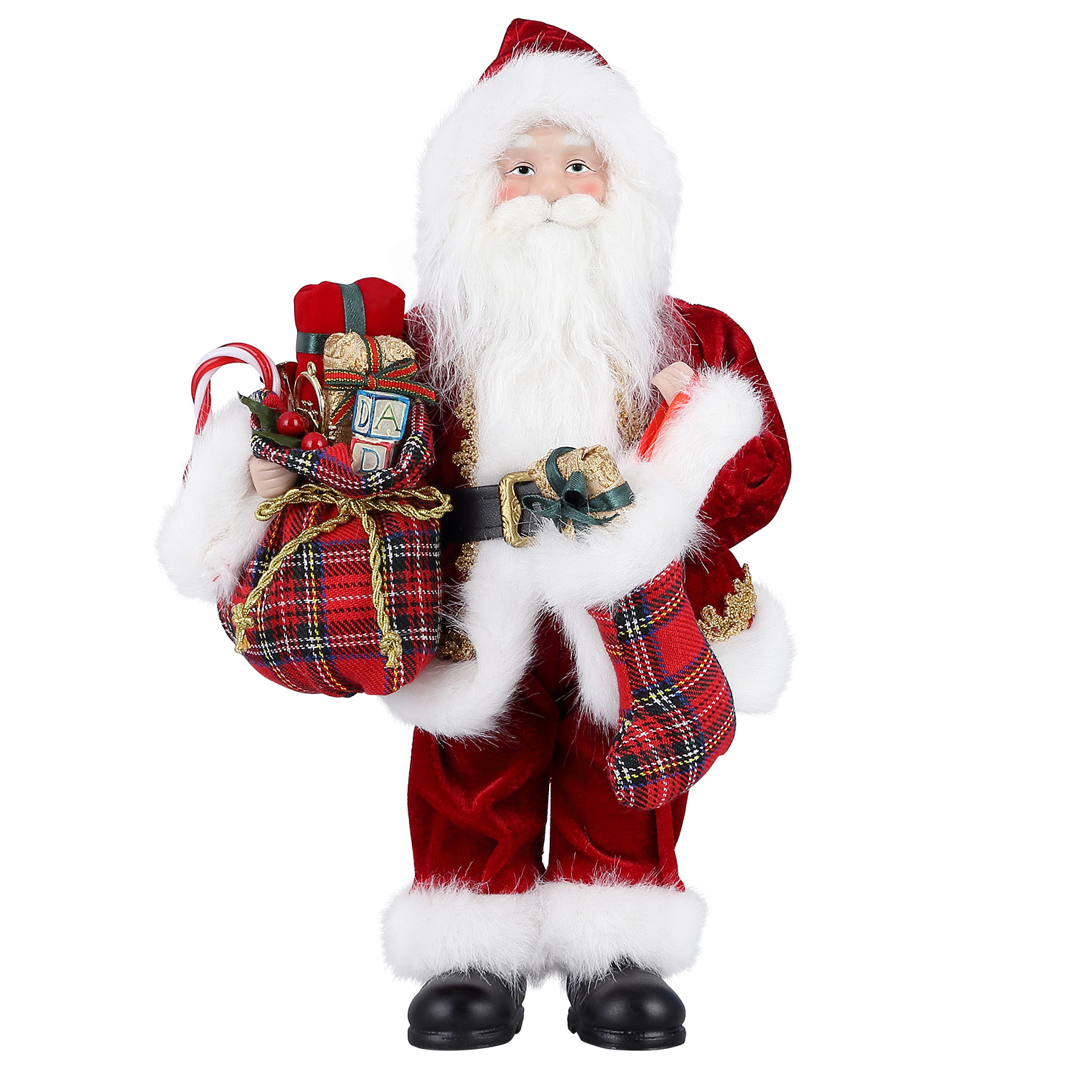 Image of Uten Standing Santa Claus, 32.5cm / 12" Christmas Decoration, Christmas Gnome, Mini Santa Claus, Santa, Ideal For Christmas Parties & Gifts, Christmas Decor