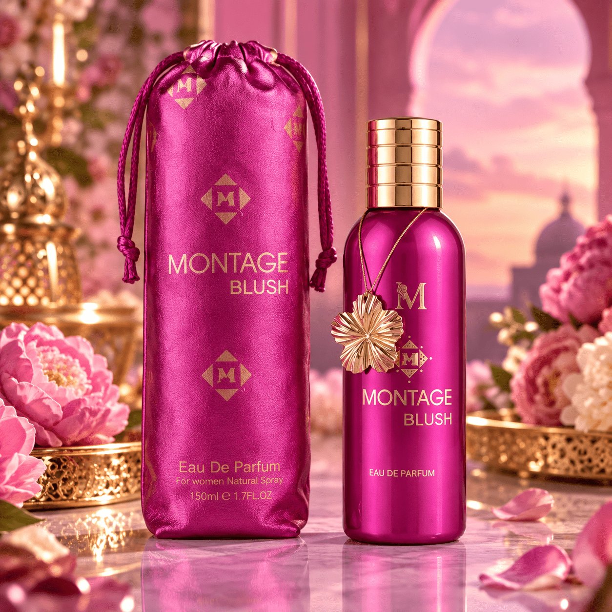TEMU Everlyx - Montage Blush Montage Brands. Women's Eau De Parfum, Sweet Fragrance With Soft Citronellol, Fresh , Elegant Linalool, Citrus , Spicy ,