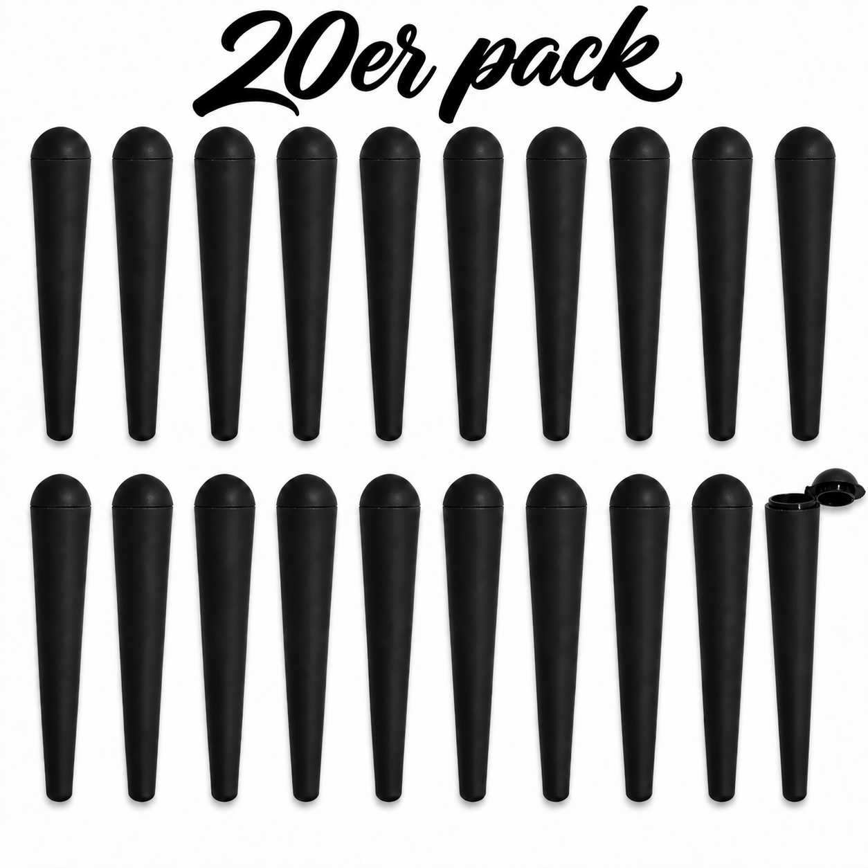 Image of Joint Sleeve Set – Black Storage Sleeves With Lid, 12 Cm