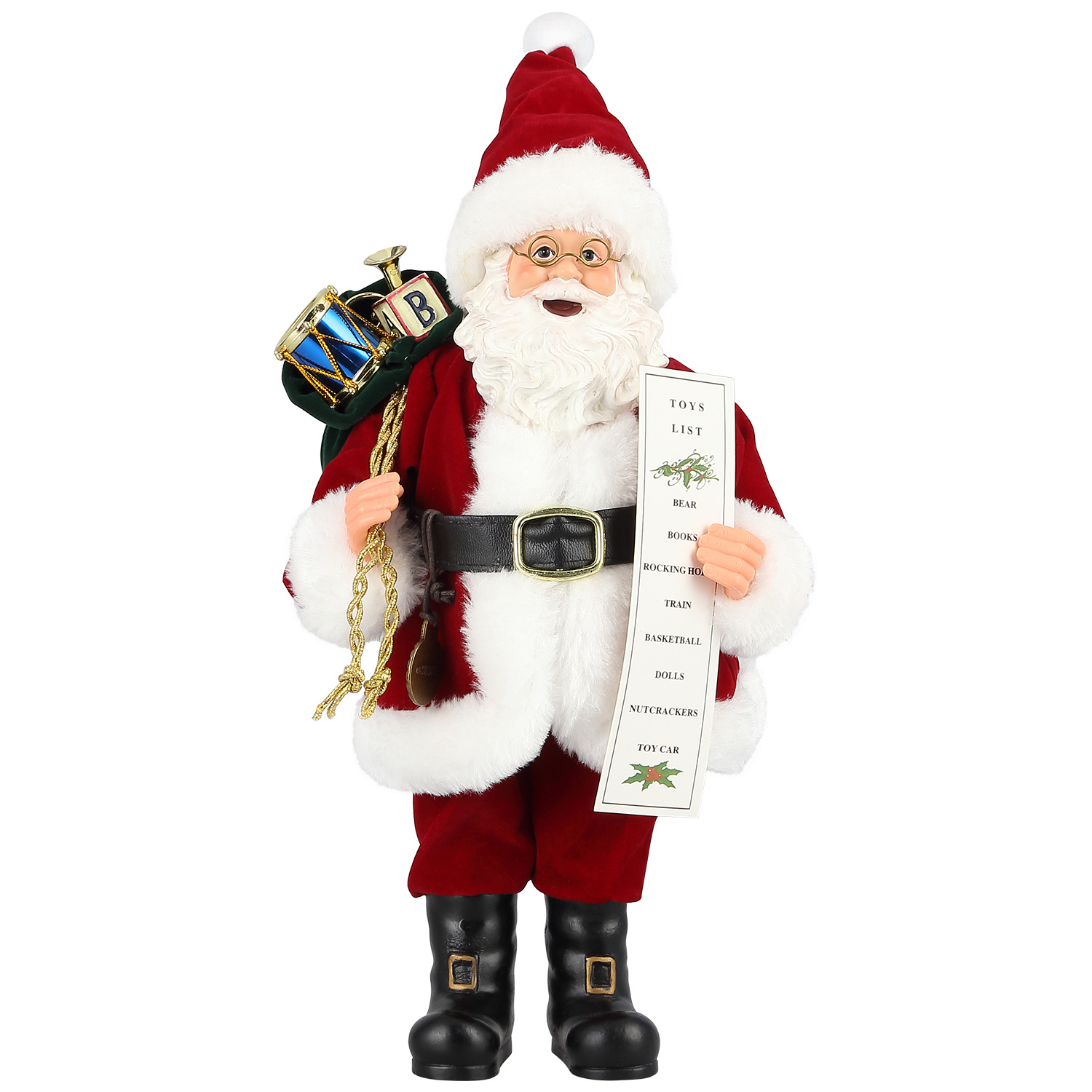 Image of Standing Santa Claus, 31cm/11" Christmas Decoration Figurine, Santa Claus Christmas Table Decor Gift, Ideal For Christmas Parties & Gifts, Christmas Decoration