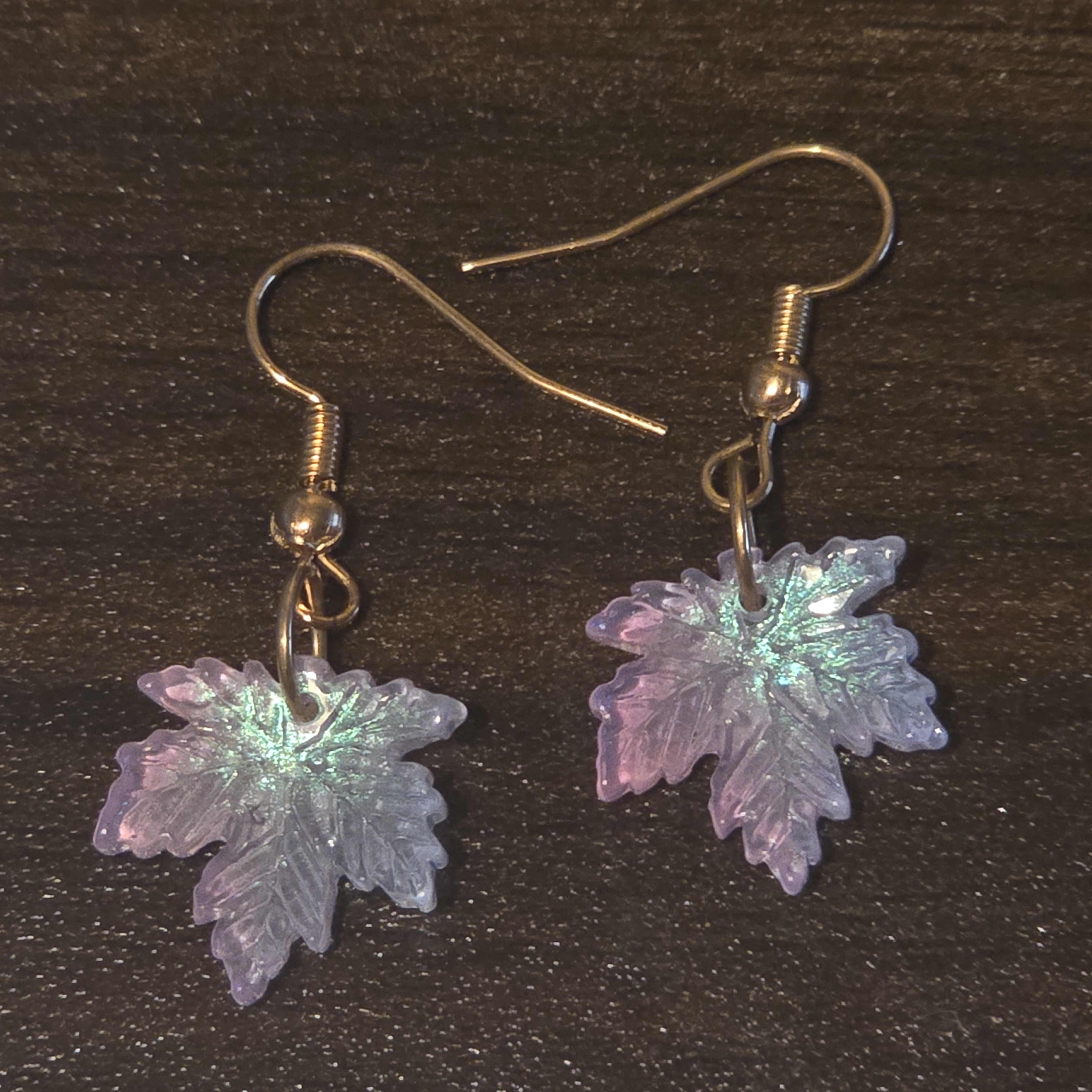 Autumn Maple Leaf Dangle Earrings, Elegant Lightweight