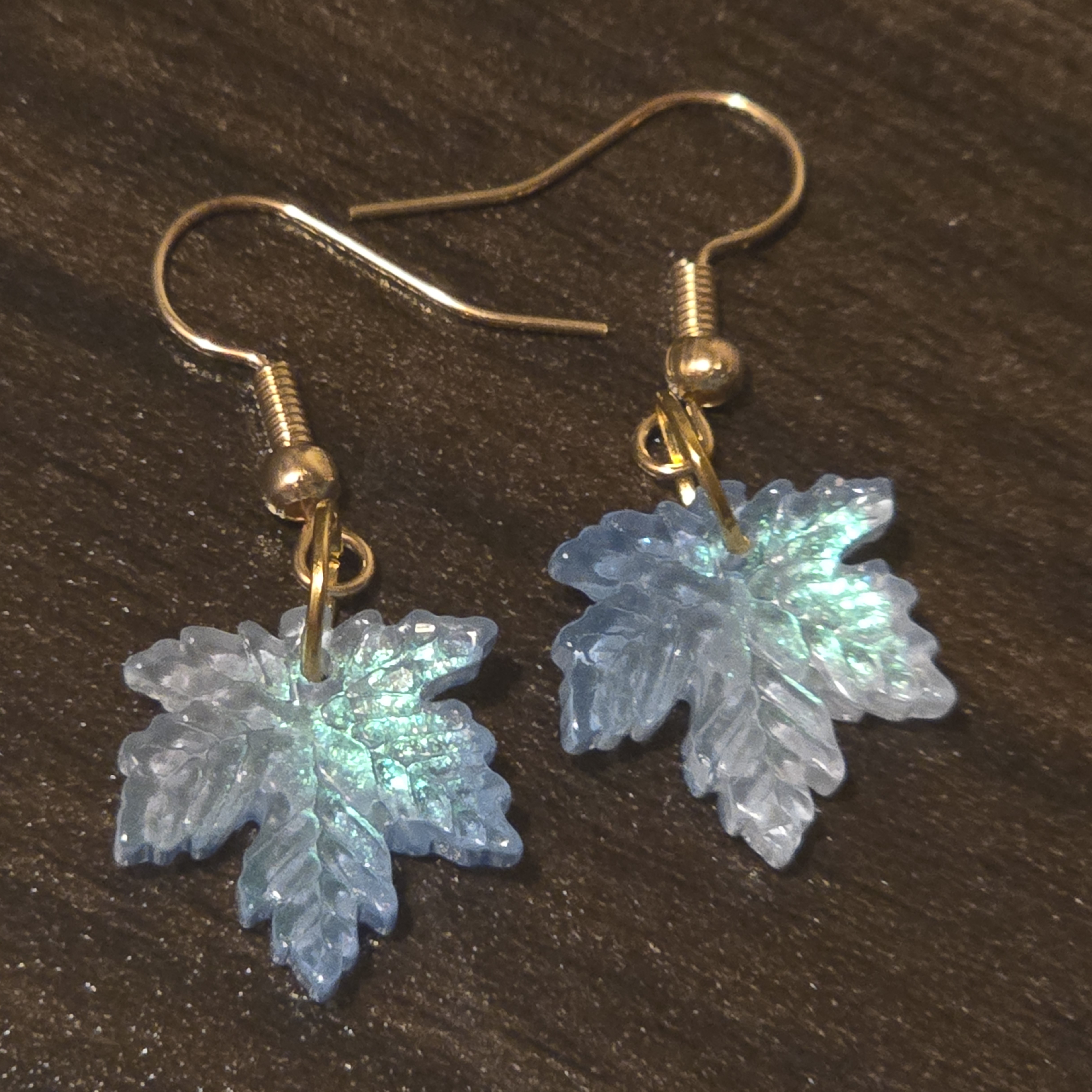 Autumn Maple Leaf Dangle Earrings, Elegant Lightweight