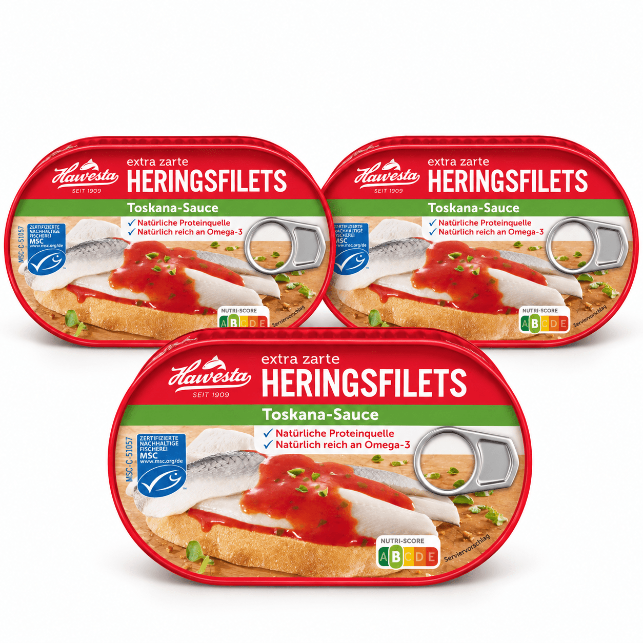 Image of Smoked Herring Fillets In Tuscan Sauce 3 × 200 G – Pure Variety Storage Pack