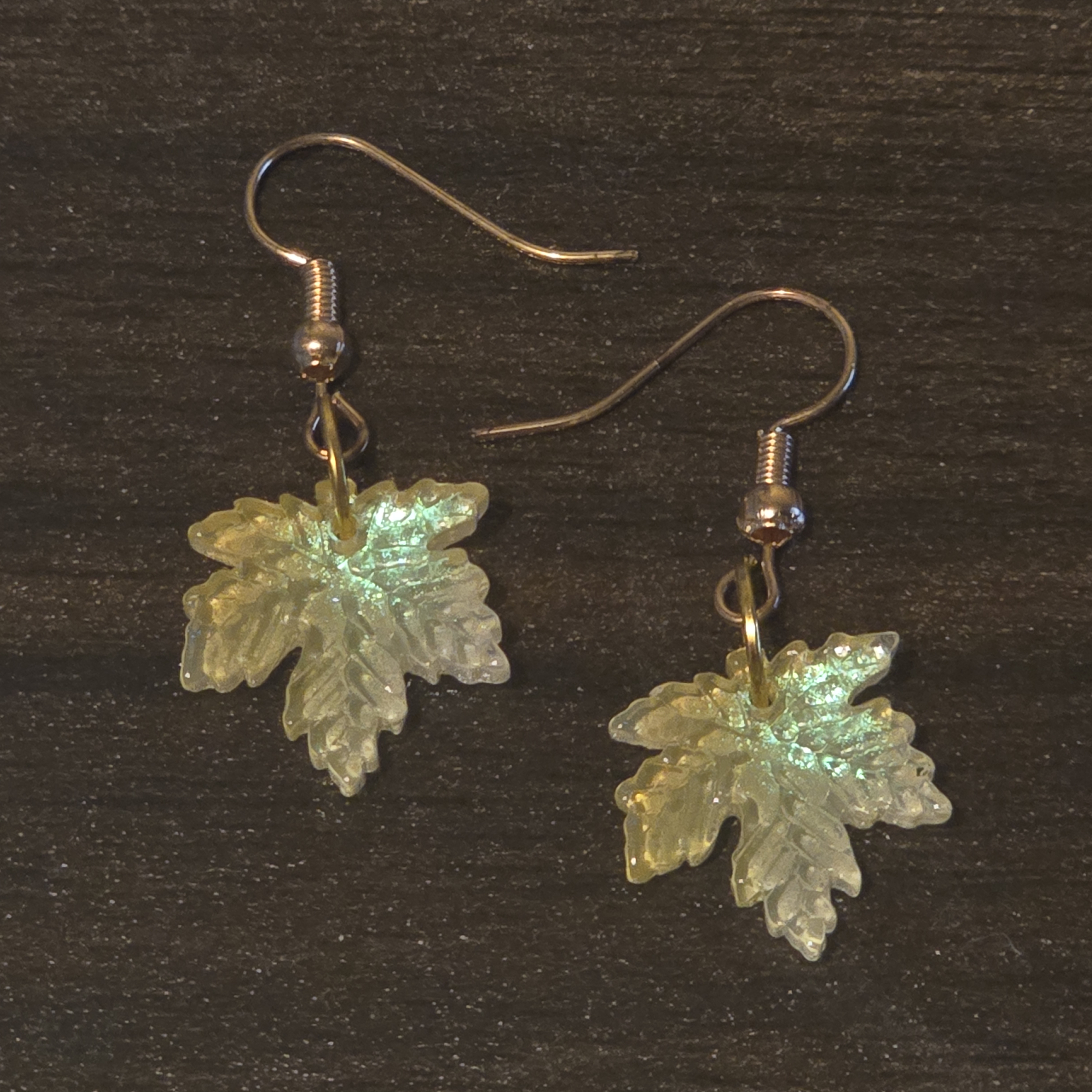 Autumn Maple Leaf Dangle Earrings, Elegant Lightweight