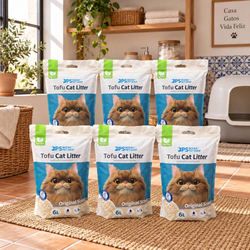 TEMU Arena para gatos de tofu, buena aglomeración, rápida absorción de agua, muy poco polvo, absorbe olores, sabor original, sabor a limón, sabor a