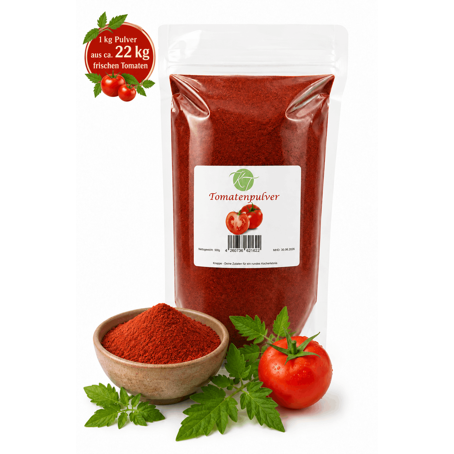 Image of Kt 1000 G / 1 Kg Finely Ground Tomato Powder - Premium Quality A Grade