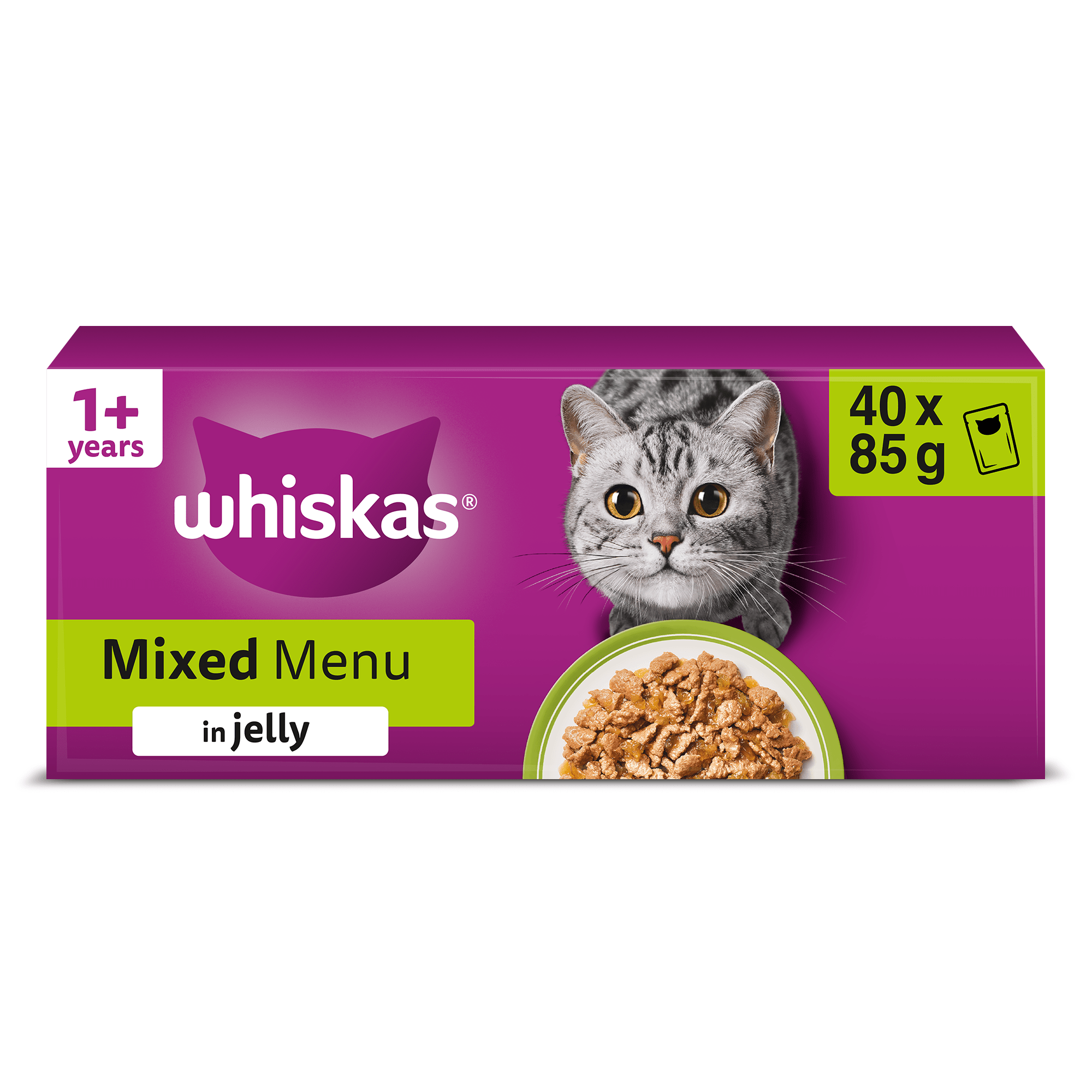 40 x 85g   1 mixed menu mixed   wet cat food pouches  