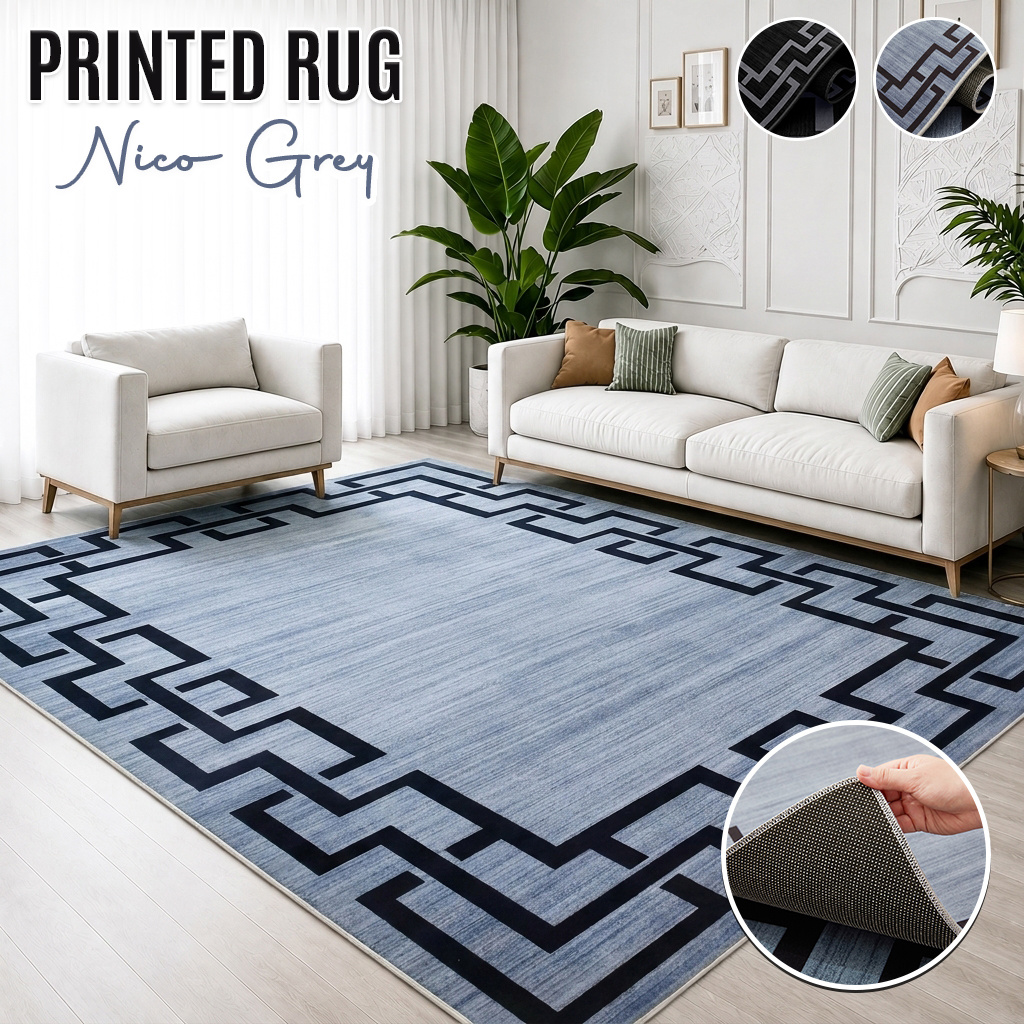 TEMU 1pc Modern Printed Rug & Runner – Soft Polyester, Washable Non-slip Floor Mat For Bedroom, Living Room, Lounge, Hallway & Home Decor, Gift