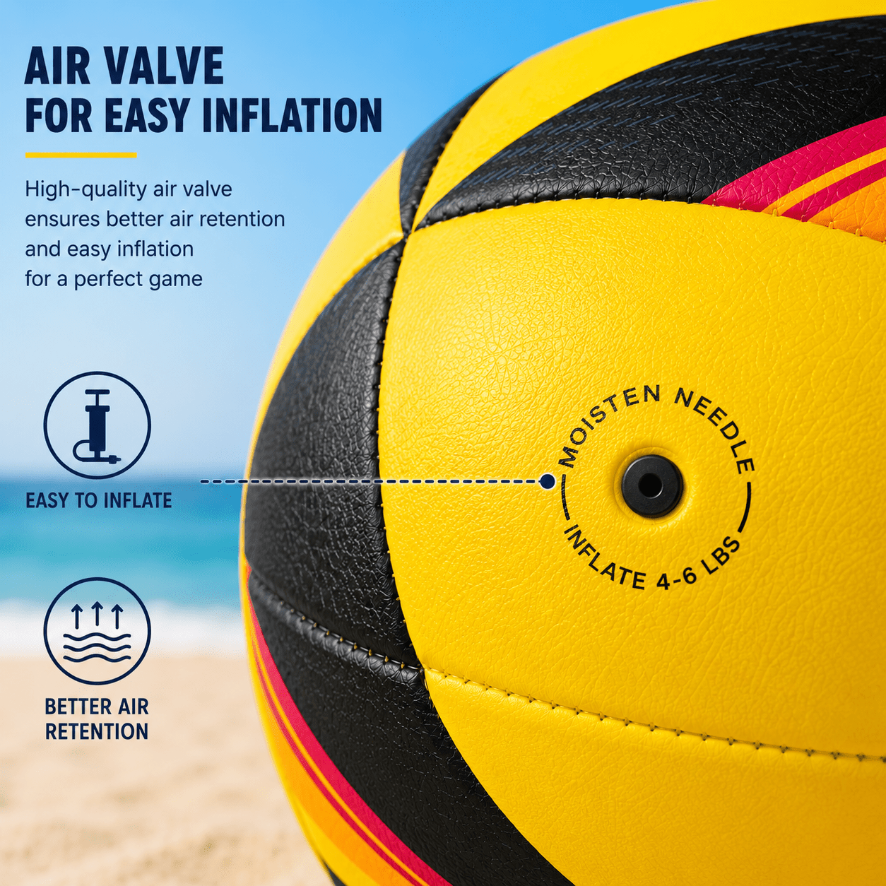 Durable Beach Volleyball for Training and Recreation