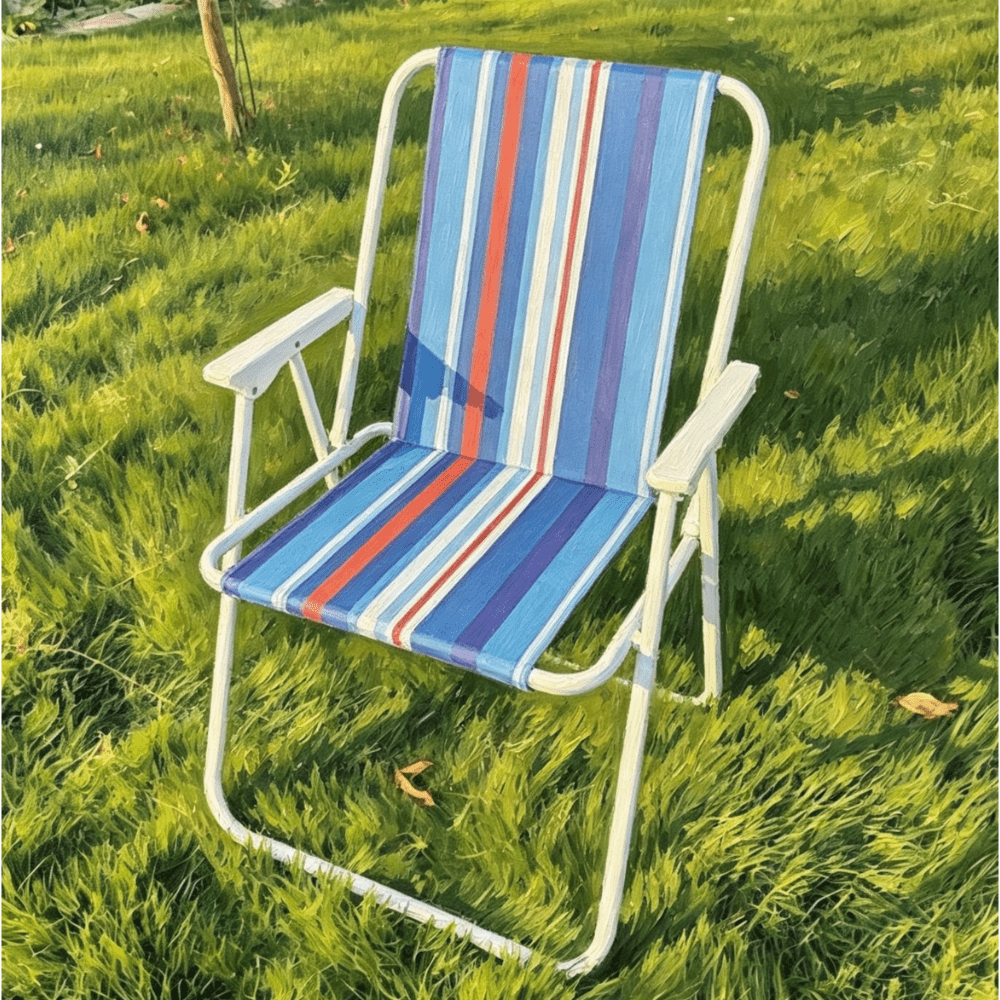 TEMU HOME Silla Plegable de Hierro y Lona ( 1 pcs ) - Resistentes y Versátiles - Medidas: 48 cm (ancho) x 44 cm () x 72 cm () - Su diseño las ideales