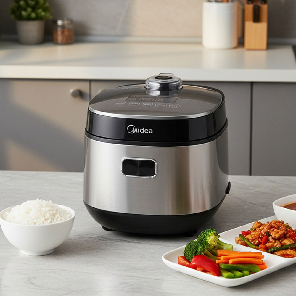 TEMU 4-cup 2l Compact Rice Cooker – 9 Multifunctional Settings For 1-3 People, Rapid 30-minute Cooking With Tech, Pot, 24-hour Timer & Function, Plus