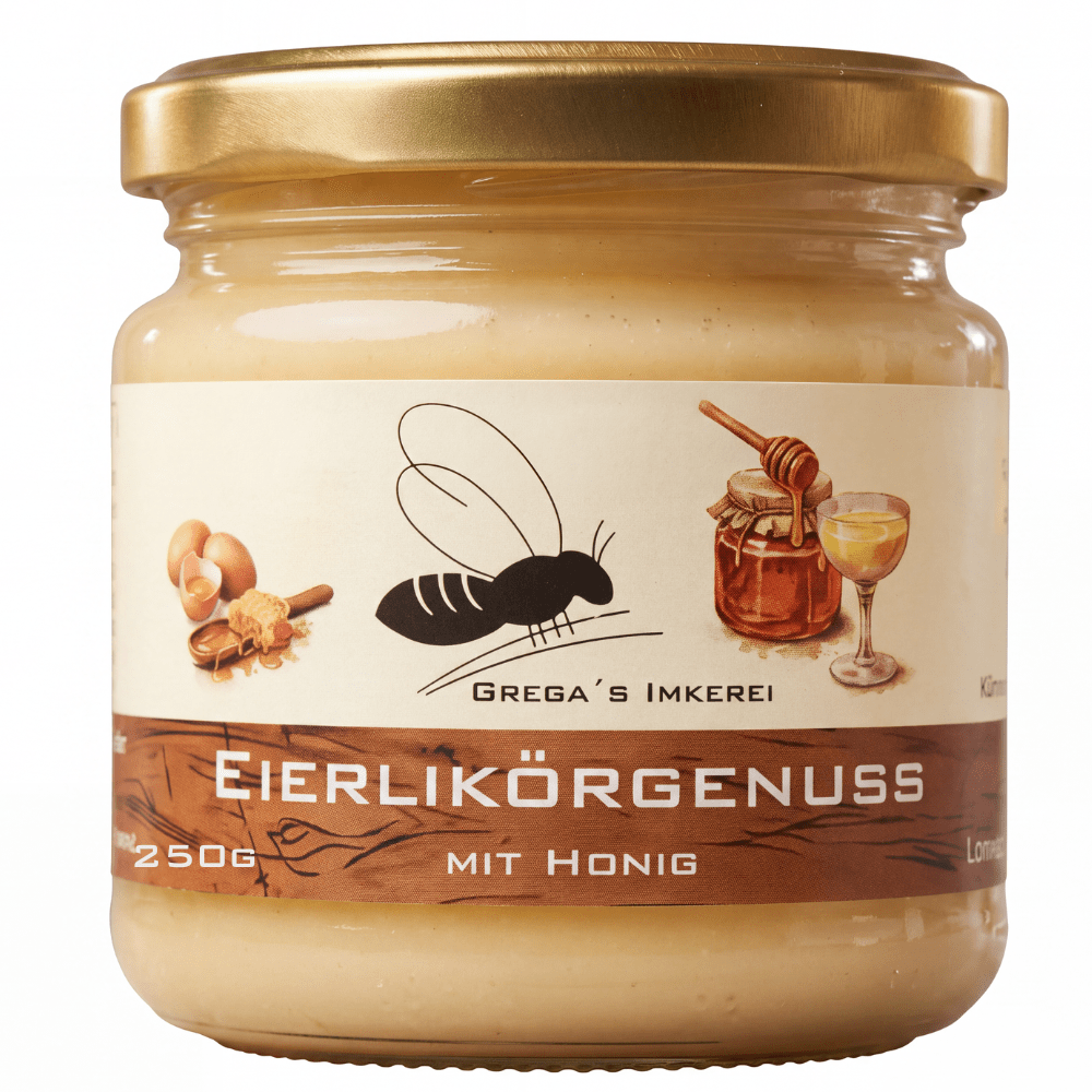 Image of Gregas Beekeeping Eggnog In Honey 250g – Creamy Eggnog Spread Like Grandma’s – Handmade In A Family Beekeeping From Nrw – Velvety & Spreadable For Waffles, Brioche & Desserts