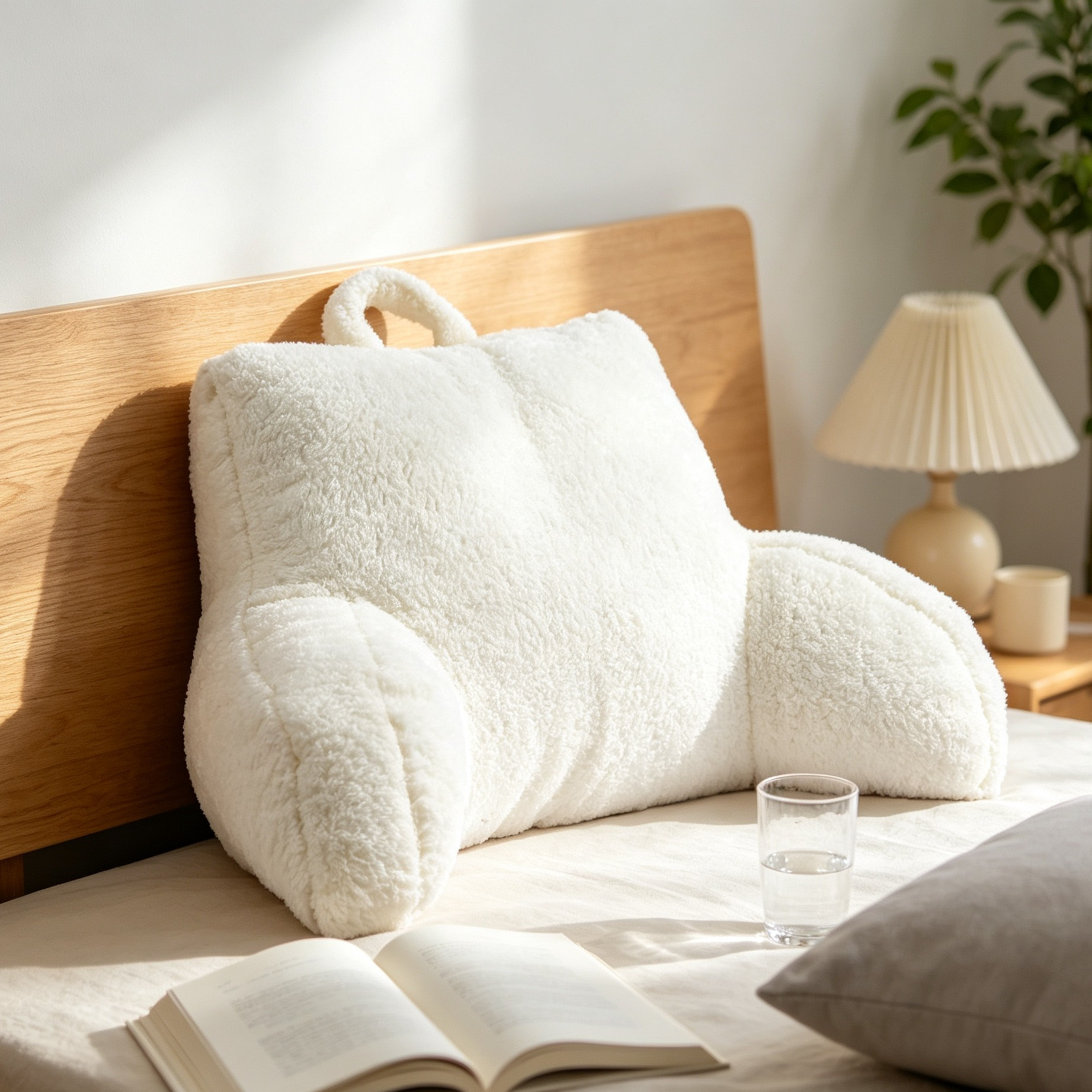 Image of Reading Pillow, Back Support For Bed And Armchair, Cushion For Reading, Gaming, And Home Use