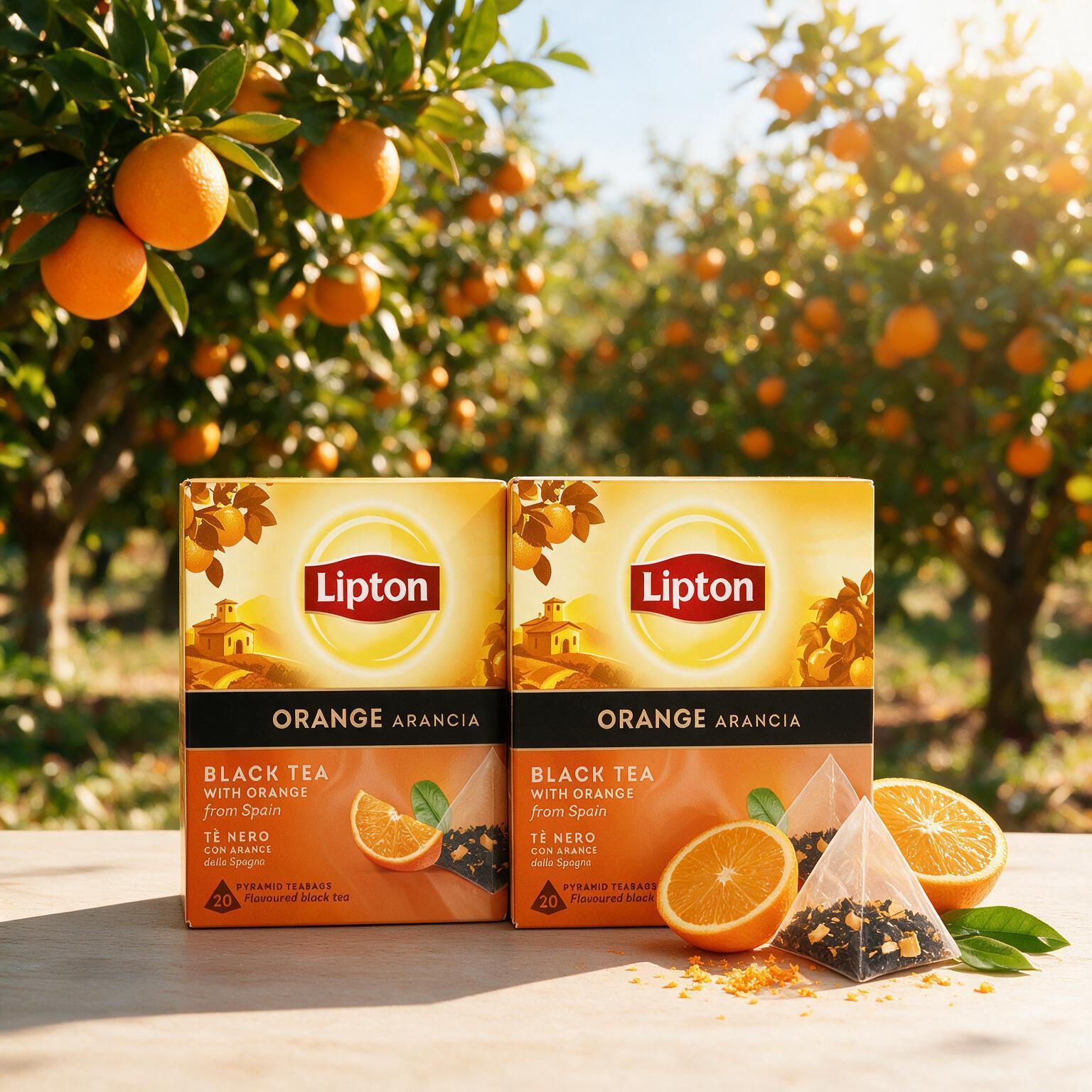 Image of 2-pack - Lipton Black Tea Orange 2x 34g