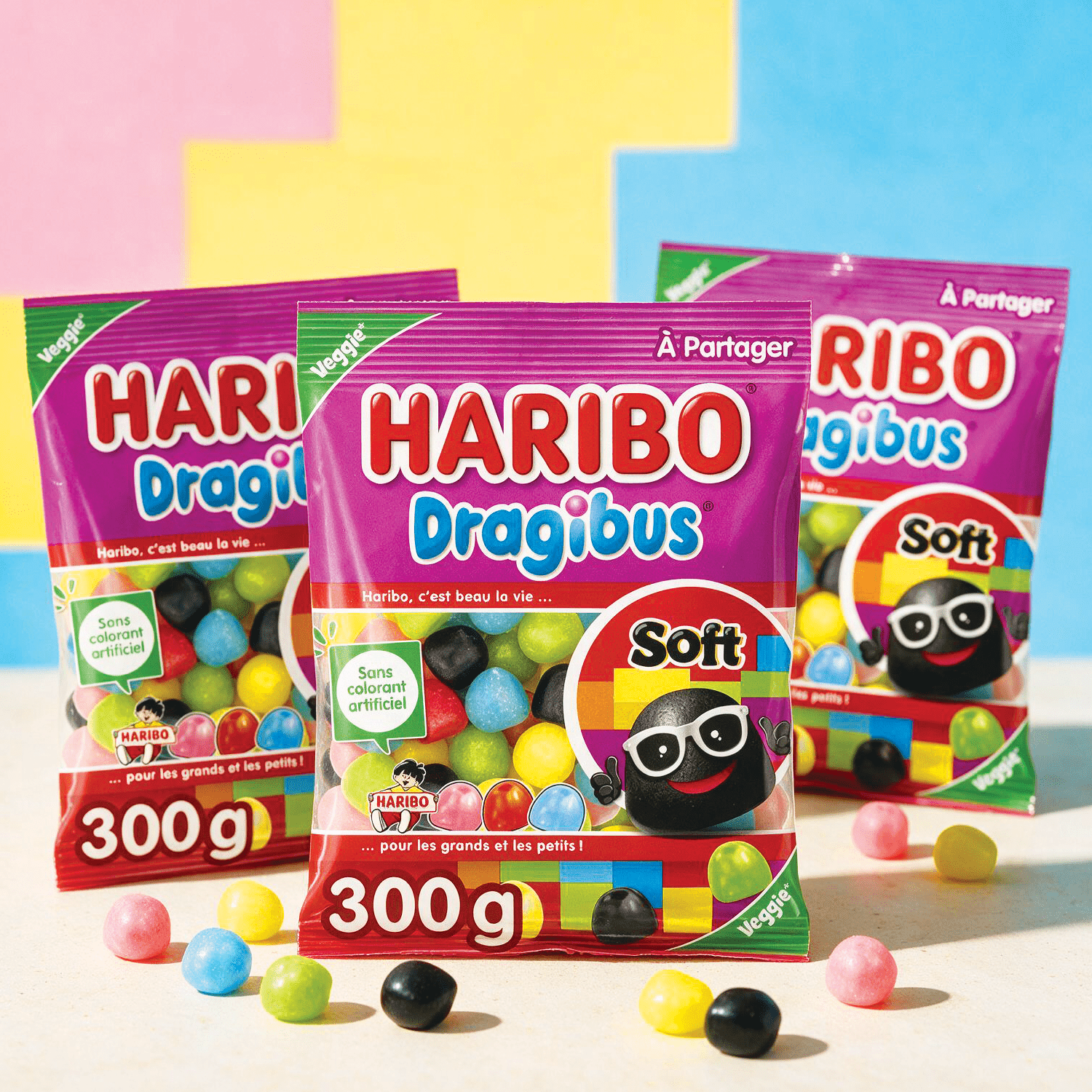 Image of 3-pack - Haribo Dragibus Soft 3x 300g - Special Edition From France