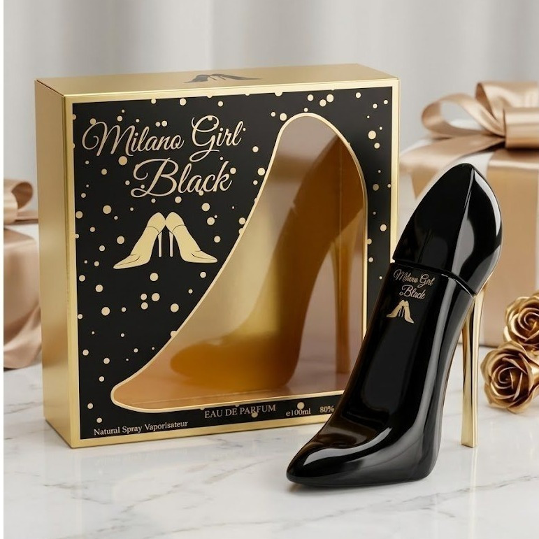 TEMU Everlyx- Perfume Girl Black Fragrance Couture. femenina sensual y con intensas y , floral de y , y de haba y cacao de larga duración 100 ml.