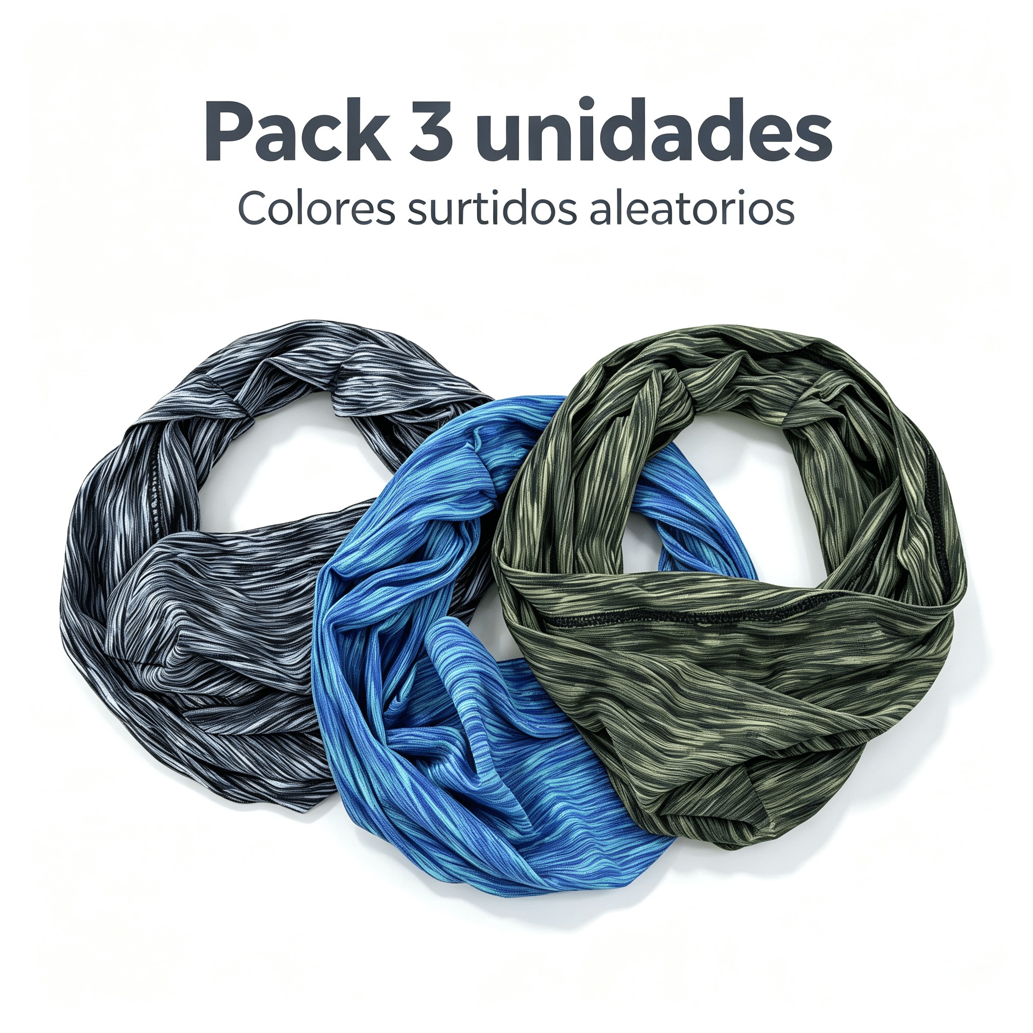 TEMU Pañuelo Tubular Deportivo Multifunción, de Cuello Elástica y Transpirable de Secado Rápido, para Ciclismo, Running, Senderismo y Exterior, Pack