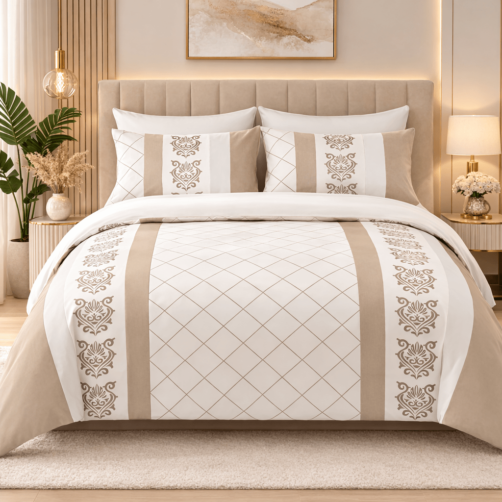 TEMU Printed Quilt Cover Set 3pcs, Ultra Soft Microfiber Duvet Cover With Pillowcase (s), Breathable Bedding For , Single Double King Super King