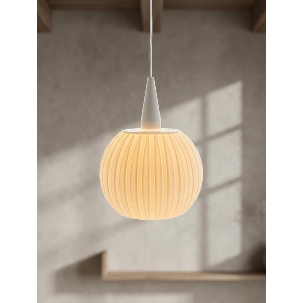 Image of Lampshade White - For A1 & A1e Christmas Star Made Of Pla, Ribbed Design, Suitable For Advent And Star Including Cover For Hanging