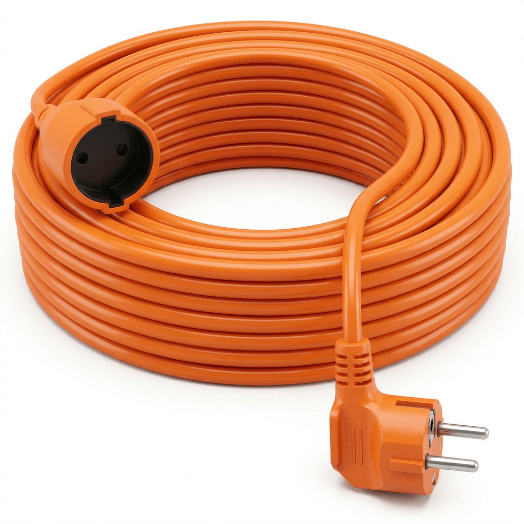 item picture garden extension 50 30m 2x1 5mm thick orange cable for lawn mowers outdoor lamps workshop power tools garden parties outdoor lighting plot garage shed home construction strong flexible durable power without earthing 230v 16a ideal gift for grandfathers day fathers day   day childrens day for   the garden on   and at home