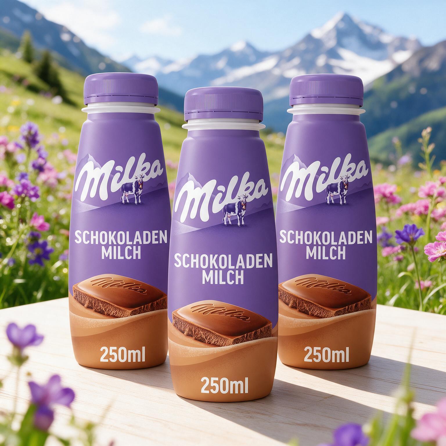 Image of 3-pack - Milka Chocolate Milk 3x 250ml - Chocolate Drink - Made From Milka Milk Chocolate