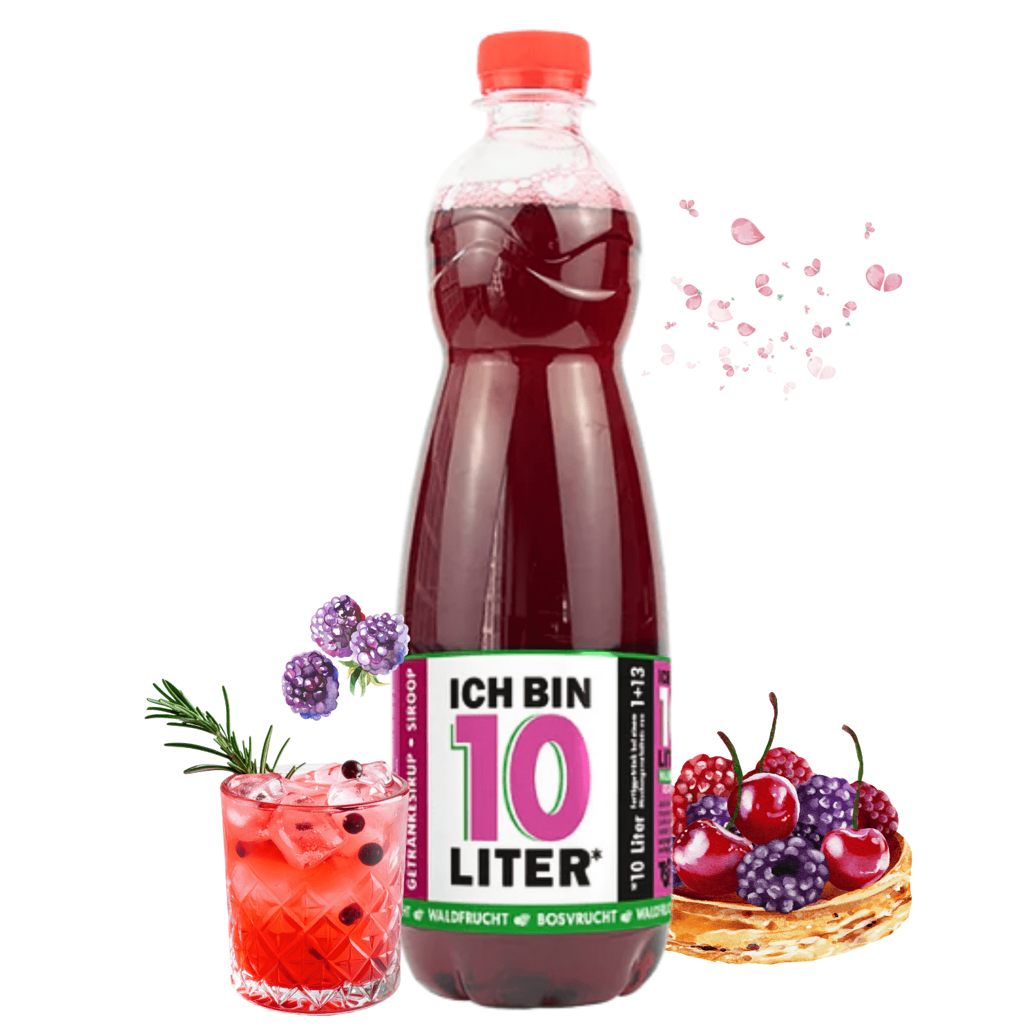 Image of I Am 10 Liter Forest Fruit Syrup 6 X 0.7l Forest Berry Drink Syrup