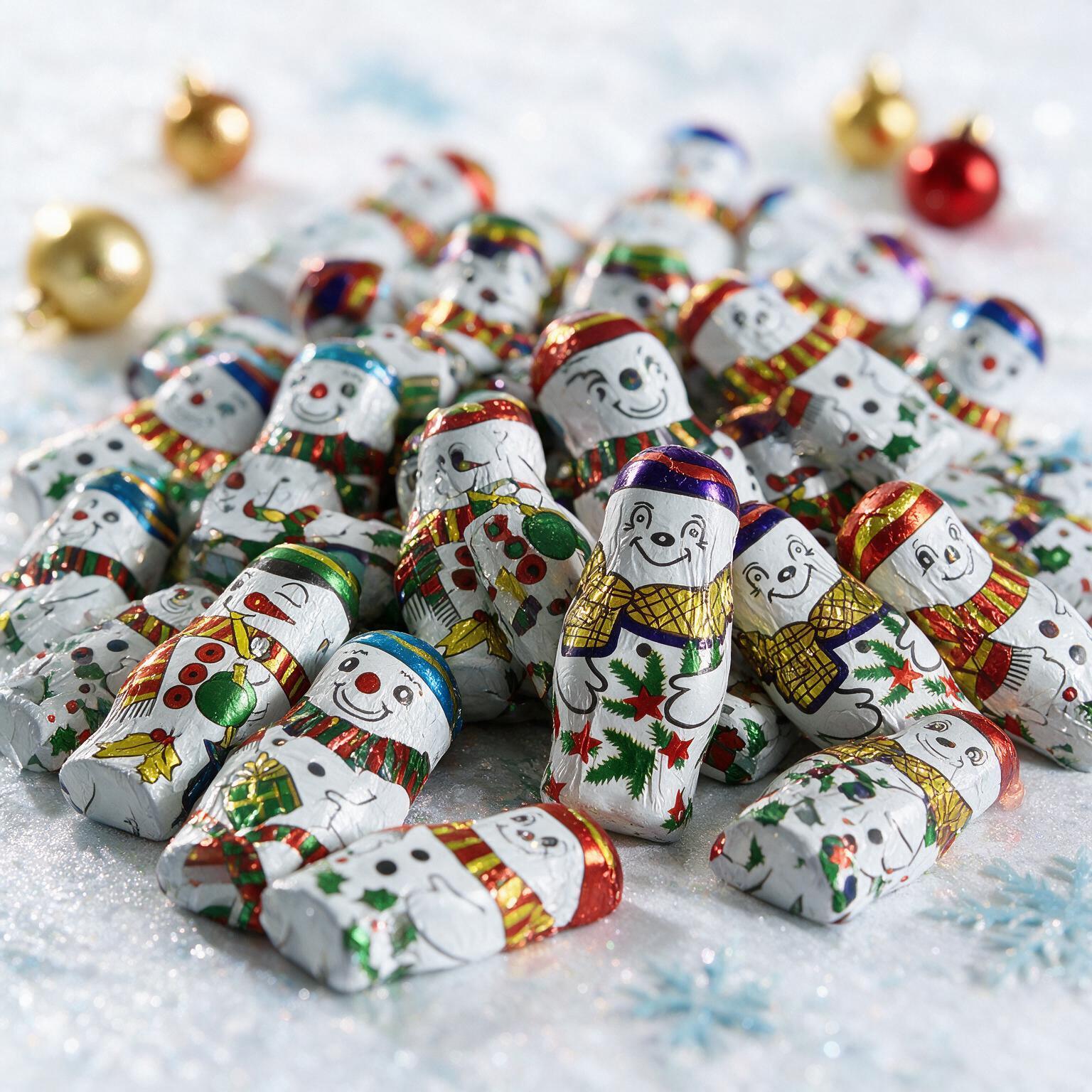 Image of 60pcs Snowman - Snowmen - Milk Chocolate With Milk Cream Filling 425g